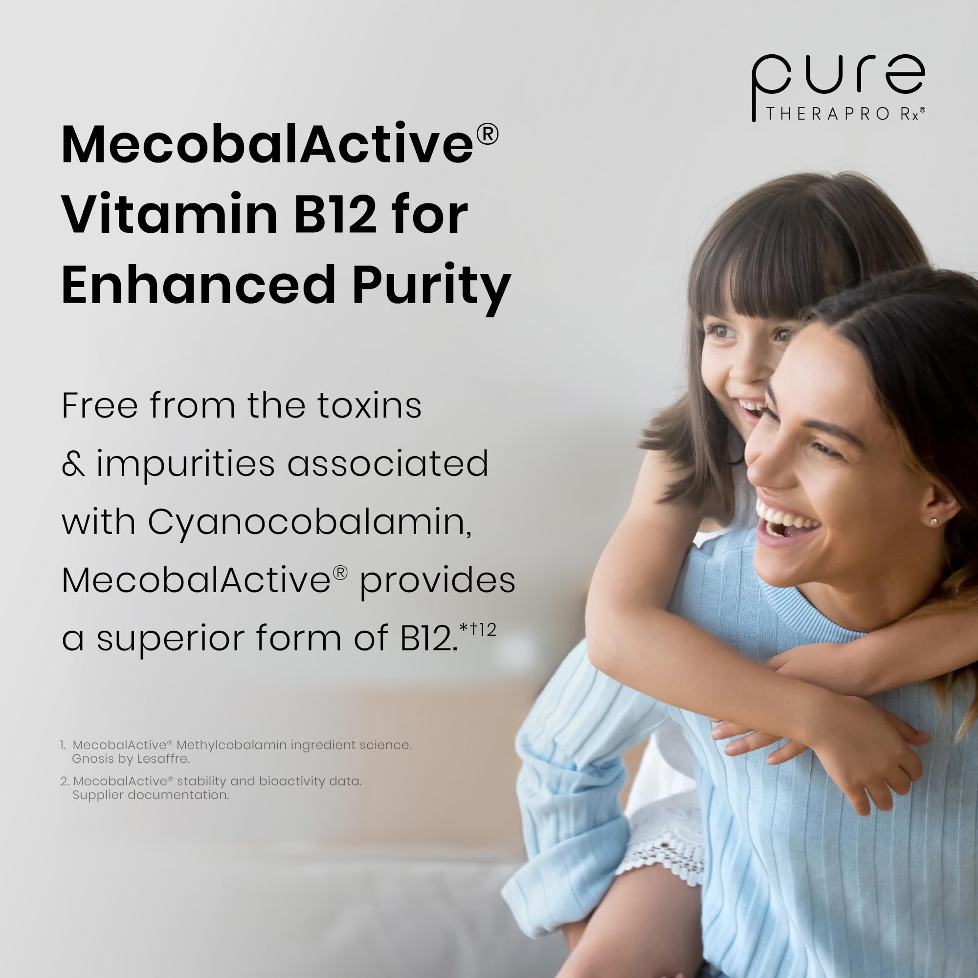 Pure Therapro Rx Methylated B Complex Vitamins Made in USA, 4 Month Supply | Methyl B Complete Quatrefolic 5-MTHF Folate, B12 Methylcobalamin,