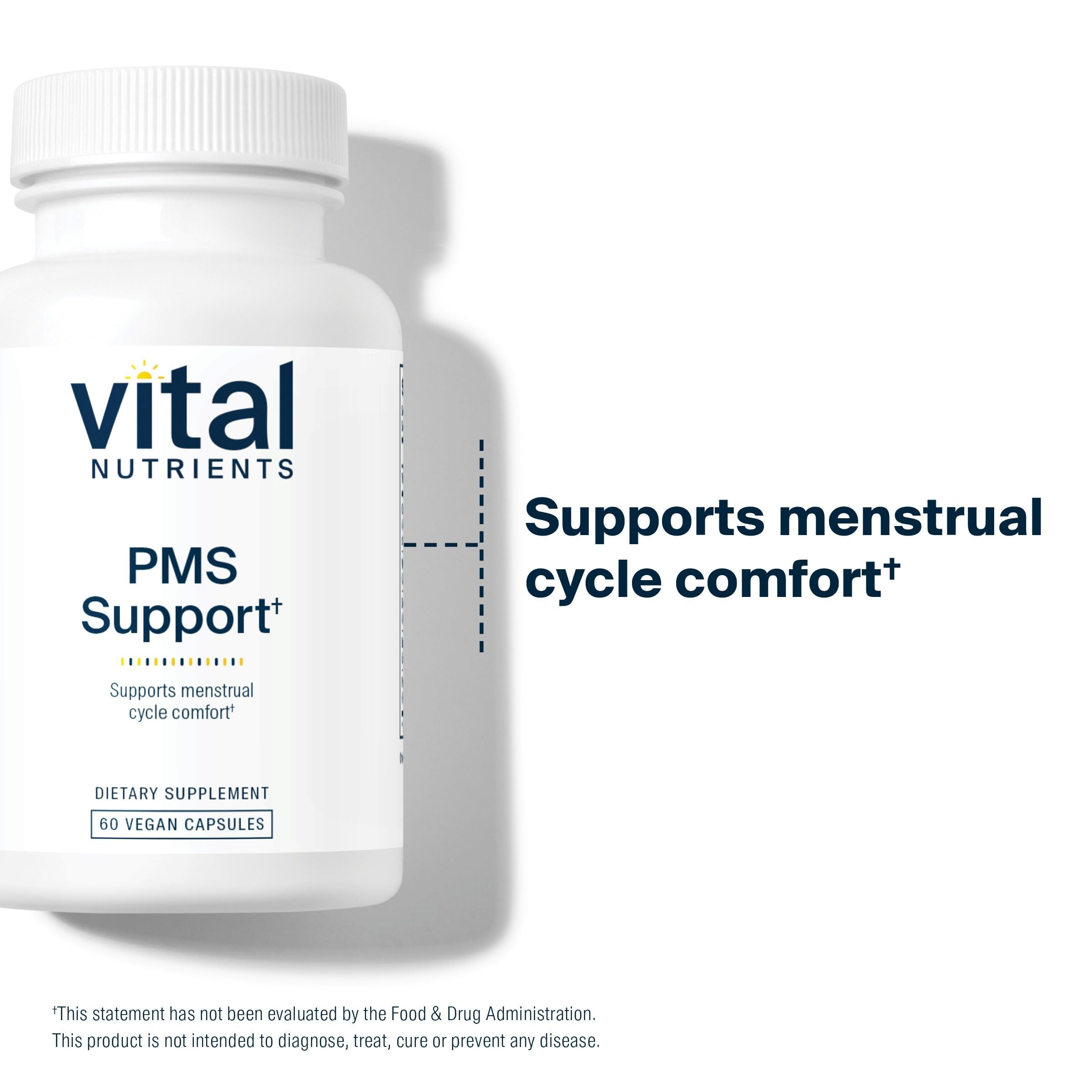 Vital Nutrients PMS Support - Vitex Berry & Passionflower Extract for Premenstrual Support & Hormone Balance* - Vitamin B6 PMS Supplements - Gluten, Dairy, Soy Free - Non-GMO - 60 Capsules Vital Nutrients Au supplements