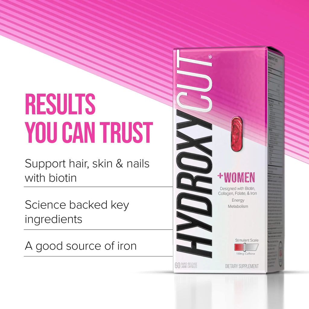 Hydroxycut + Women Pills with Biotin & Collagen | Hair Nails and Skin Vitamins | Iron Supplement Hydroxycut Au supplements