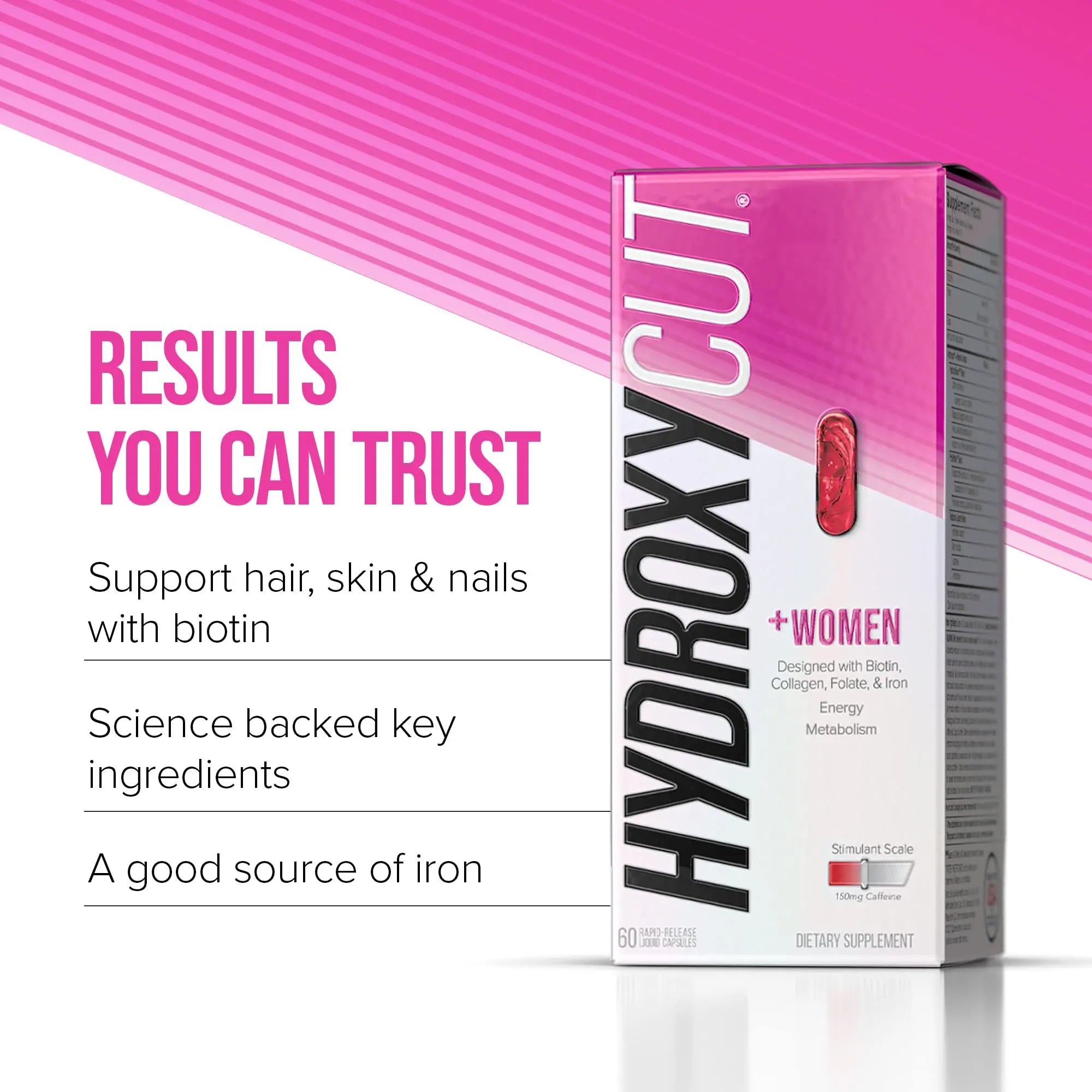 Hydroxycut + Women Pills with Biotin & Collagen | Hair Nails and Skin Vitamins | Iron Supplement Hydroxycut Au supplements