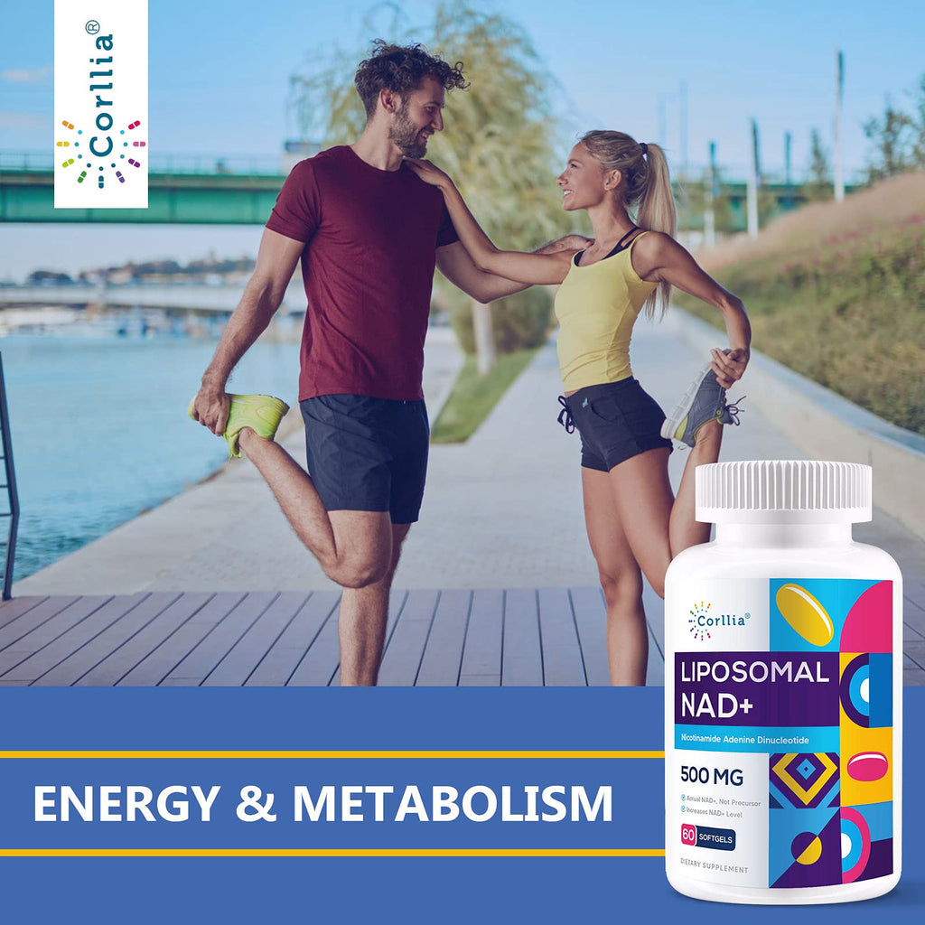 Liposomal NAD+ 500mg with TMG 250mg Softgels, Nicotinamide Riboside Alternative, Actual NAD+ Supplement, 120 Servings Corllia Au supplements