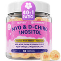 Myo-Inositol & D-Chiro Inositol, Hormone Balance for Women | Sugar Free Inositol Gummies w/Omega 3, MTHF Folate, Vitamin D3, B12, Magnesium & Zinc for Ovarian Health, Ideal 40:1 Ratio, Vegan, 60 Cts NEVISS Au supplements