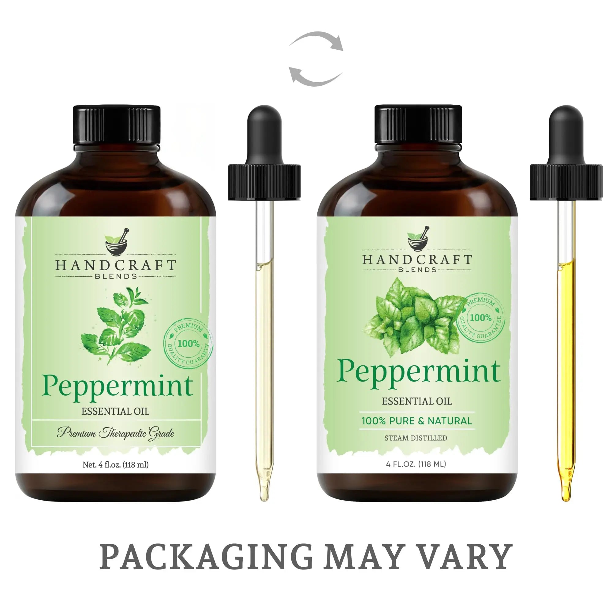 Handcraft Blends Peppermint Essential Oil - Huge 4 Fl Oz - 100% Pure and Natural - Premium Grade Handcraft Blends Au supplements