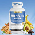 1000mg Magnesium Complex Capsules, 8-in-1 Magnesium Glycinate, Citrate, Malate, Taurate, Oxide, Carbonate, Aspartate, Orotate - 240 Capsules VivoNu Au supplements
