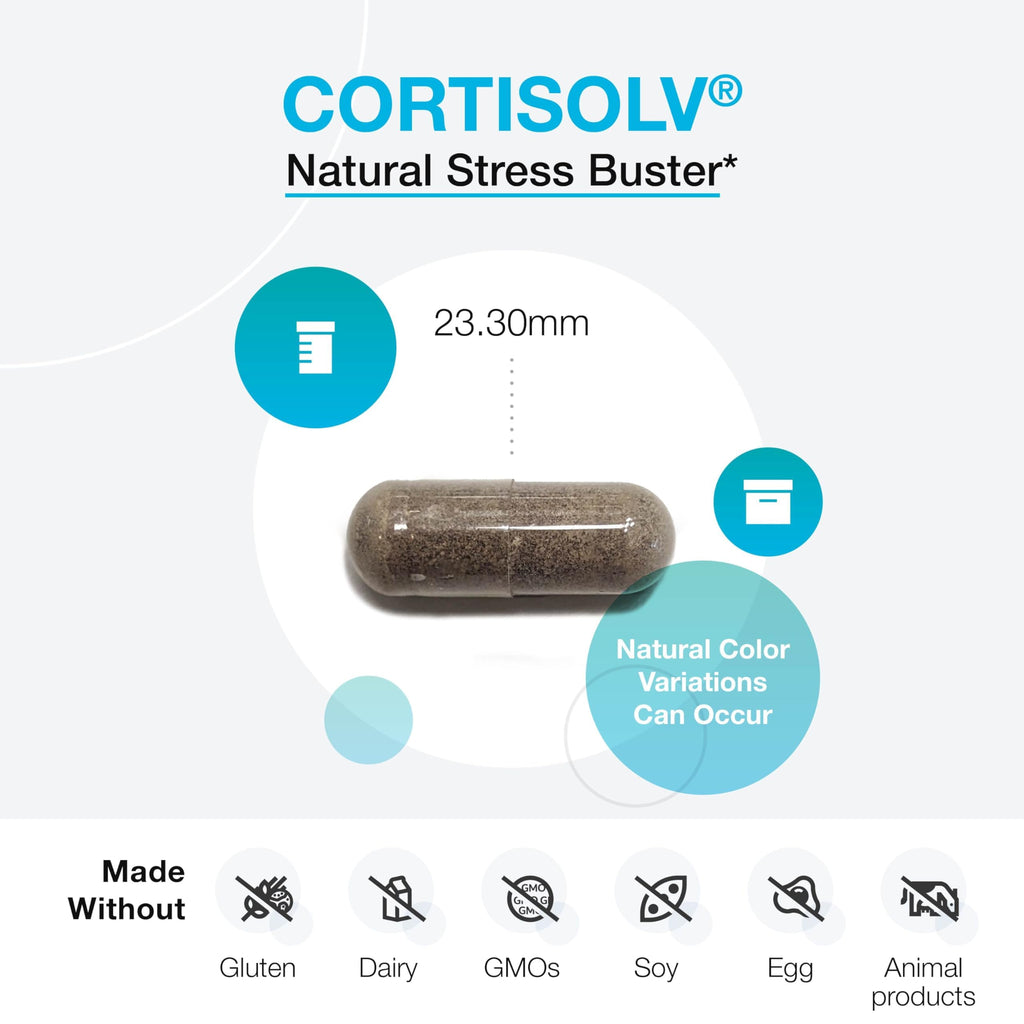 XYMOGEN Cortisolv Cortisol Supplement - Ashwagandha Supplement with L Theanine to Support Healthy Cortisol Levels, Energy, Relaxation and Mental Clarity (60 Capsules) XYMOGEN Au supplements