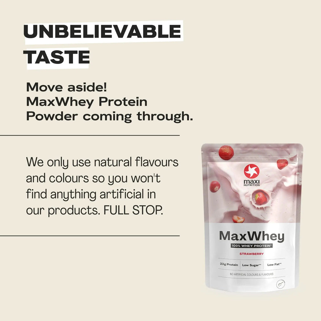 MaxiNutrition - MaxWhey - Whey Protein Powder Strawberry - Low-Fat - Low Sugar MaxiNutrition Au supplements