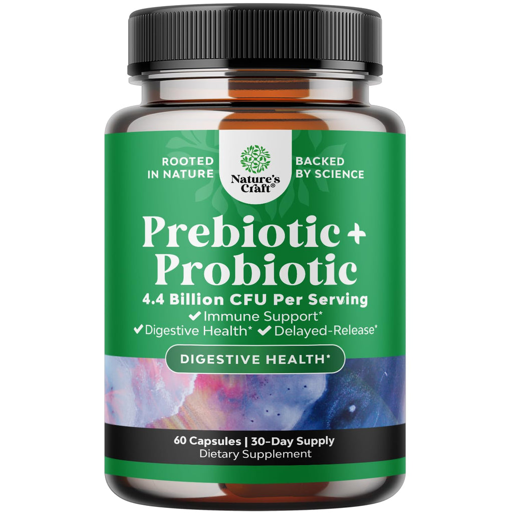 Prebiotics and Probiotics Gut Health Supplement-Super Potent Digestive Health Acidophilus Probiotic Capsules with Men & Womens Probiotics & Prebiotics