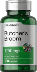 Butchers Broom Capsules 1250mg | 120 Count | Non-GMO, Gluten Free | Traditional Herb Horbäach Au supplements
