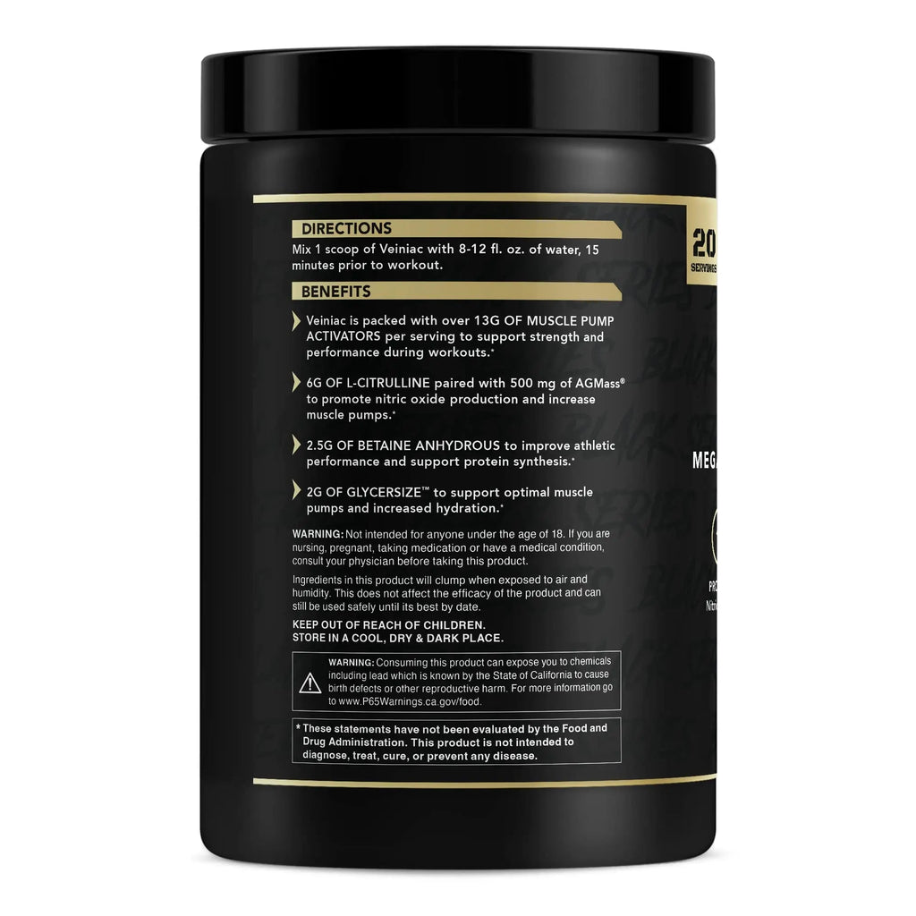 Anabolic Warfare Veiniac Muscle Pump Activator Supplement Stimulant Free Pre-Workout Anabolic Warfare Au supplements