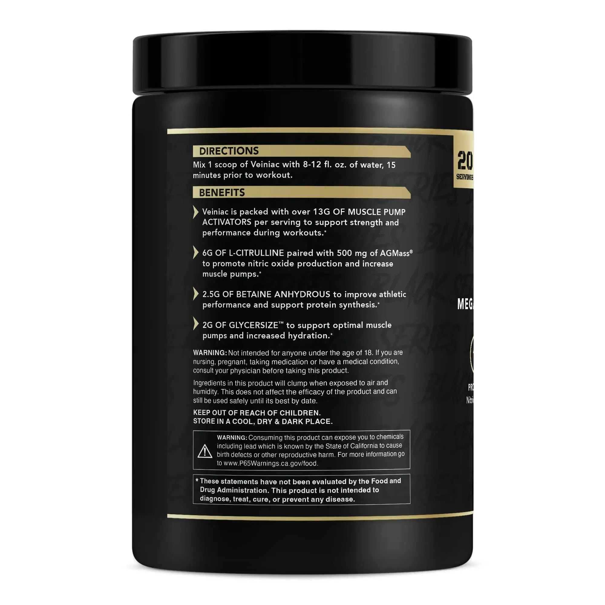 Anabolic Warfare Veiniac Muscle Pump Activator Supplement Stimulant Free Pre-Workout Anabolic Warfare Au supplements