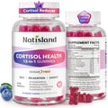 Cortisol Gummies, 12-in-1 Cortisol Reducer, with Magnesium Glycinate, Ashwagandha, L-Theanine, Phosphatidylserine, Vitamin B6 & D3, Rhodiola Rosea, for Men & Women, Sugar-Free, Vegan, NON-GMO, 60CT NATISLAND Au supplements
