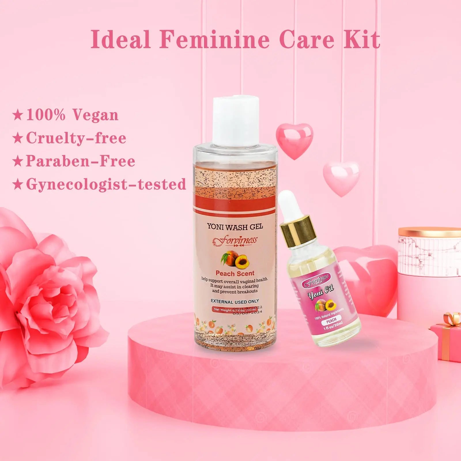 forvirness Feminine Wash & Natural Yoni Oil Set - Cleanse, Remove Odor, pH Balance for Women forvirness Au supplements