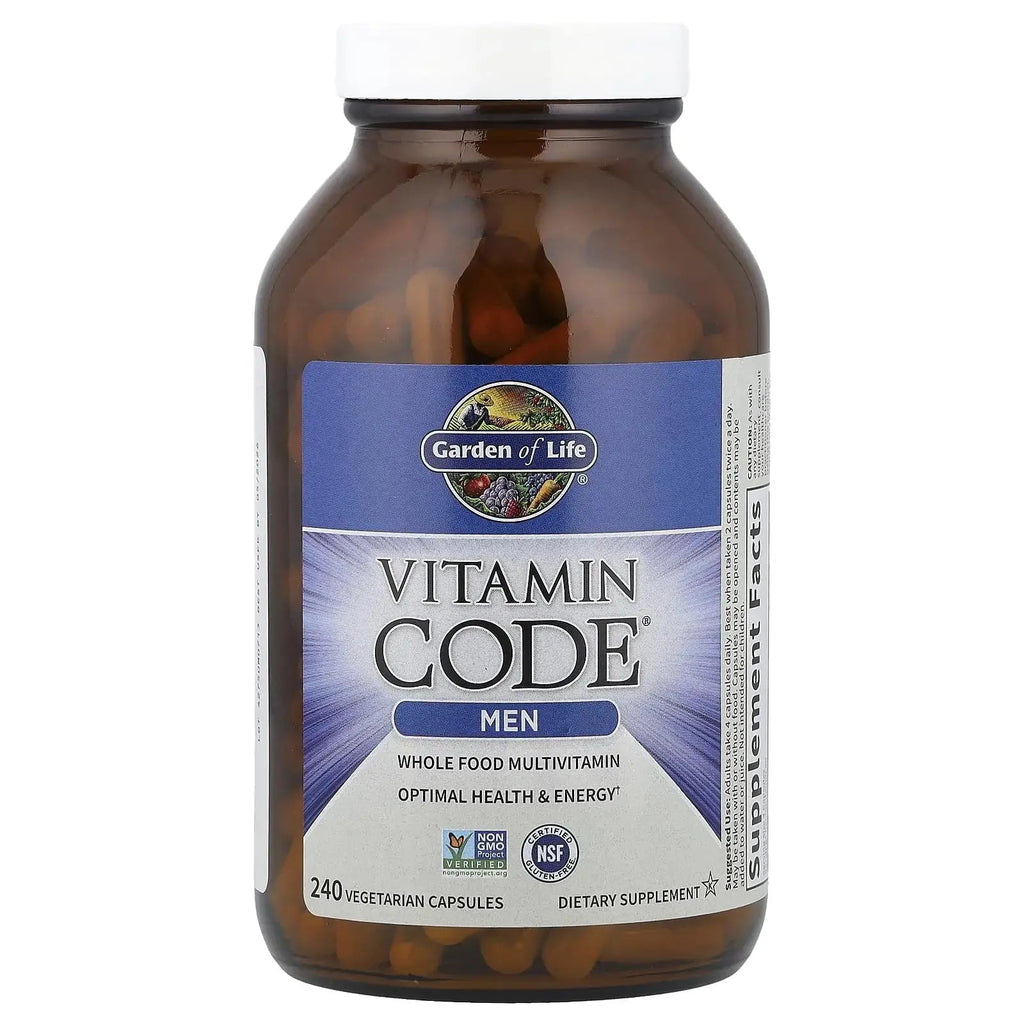 Garden of Life Vitamin Code, Whole Food Multivitamin for Men, 240 Vegetarian Capsules Garden of Life Au supplements