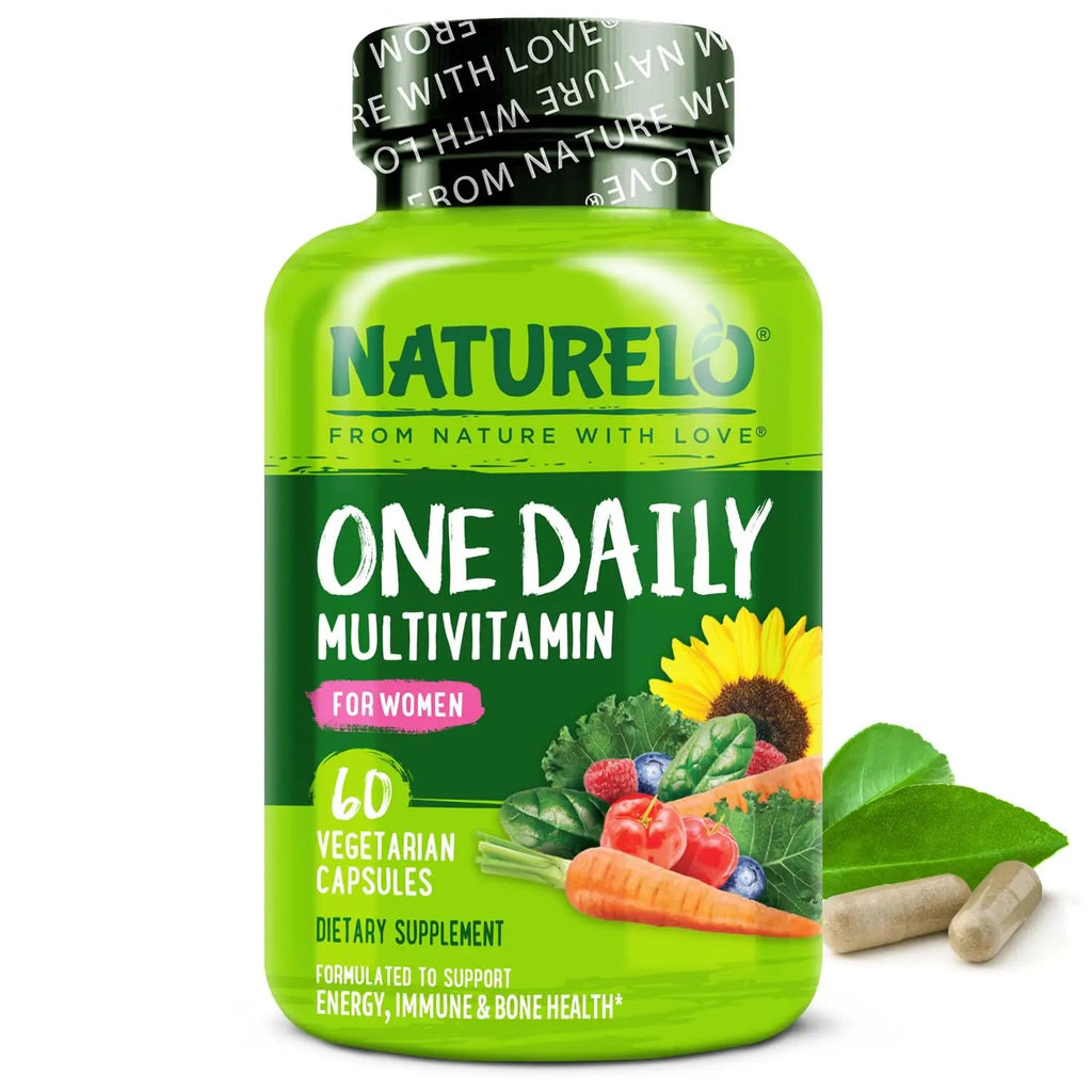 NATURELO One Daily Multivitamin for Women w/Vitamin B12, 60 Ct, Energy Support, Whole Food Daily Women Multivitamin Supplement, Nourish Hair/Skin/Nail, Non-GMO NATURELO Au supplements