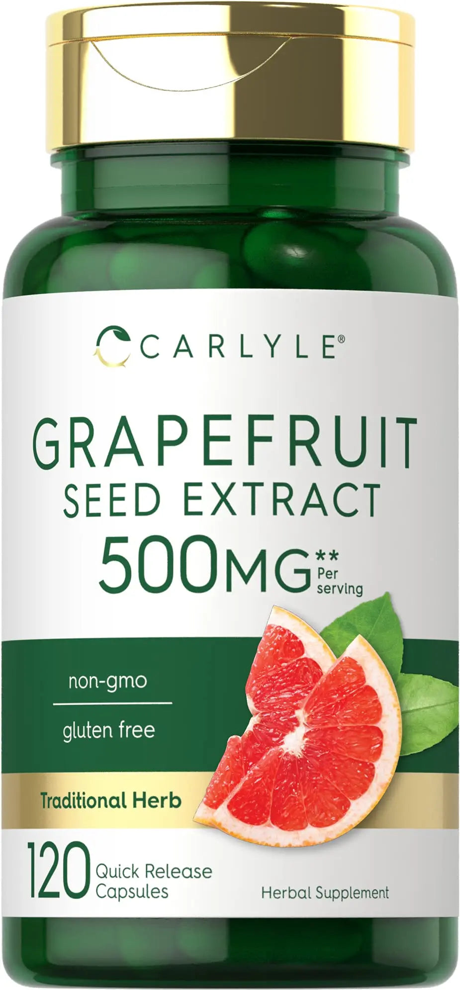 Carlyle Grapefruit Seed Extract | 500 mg 120 Capsules | Maximum Strength | Non-GMO Carlyle Au supplements