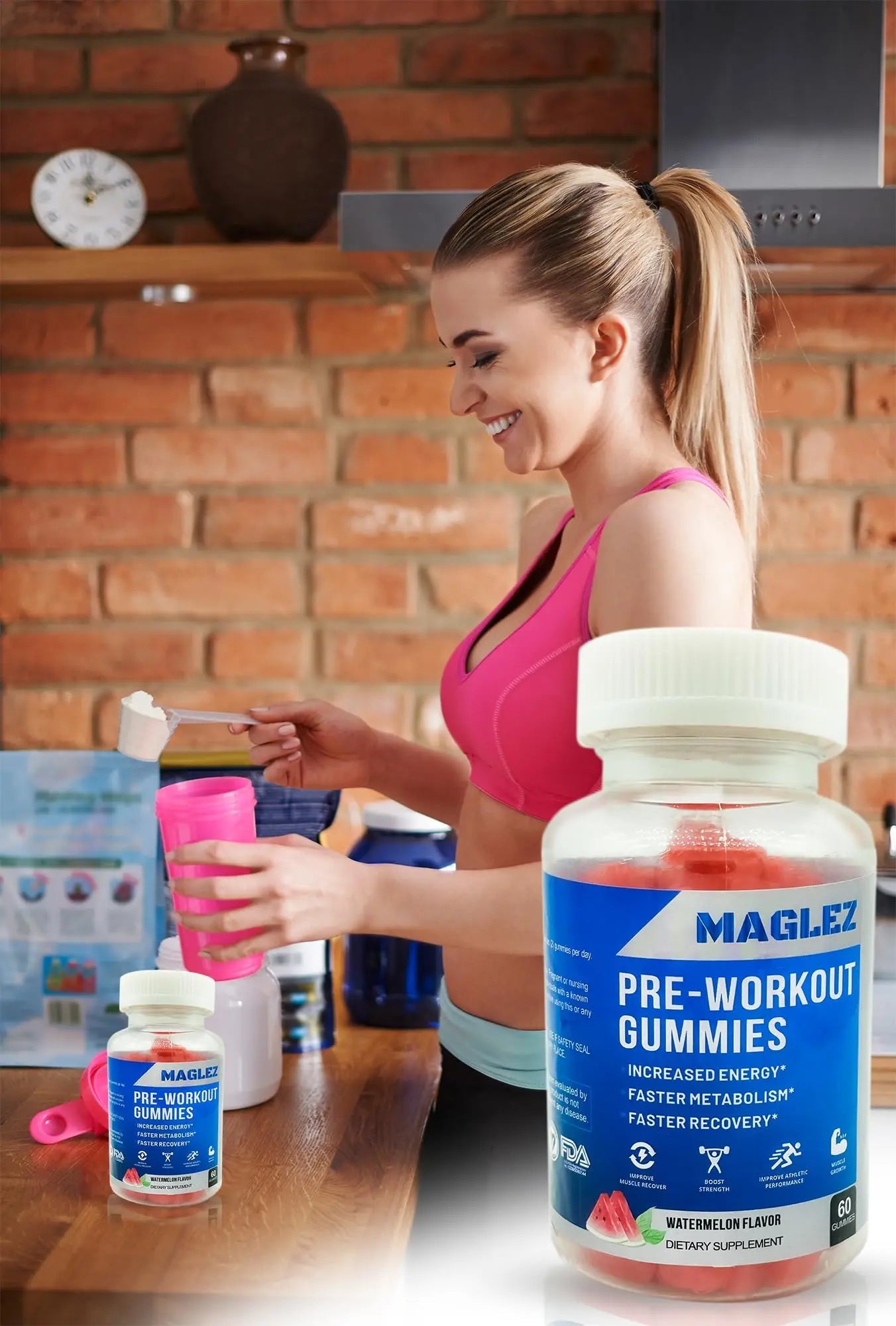 Maglez, Pre Workout Gummies for Men & Women, PreWorkout Gummy with Beta Alanine MAGLEZ Au supplements