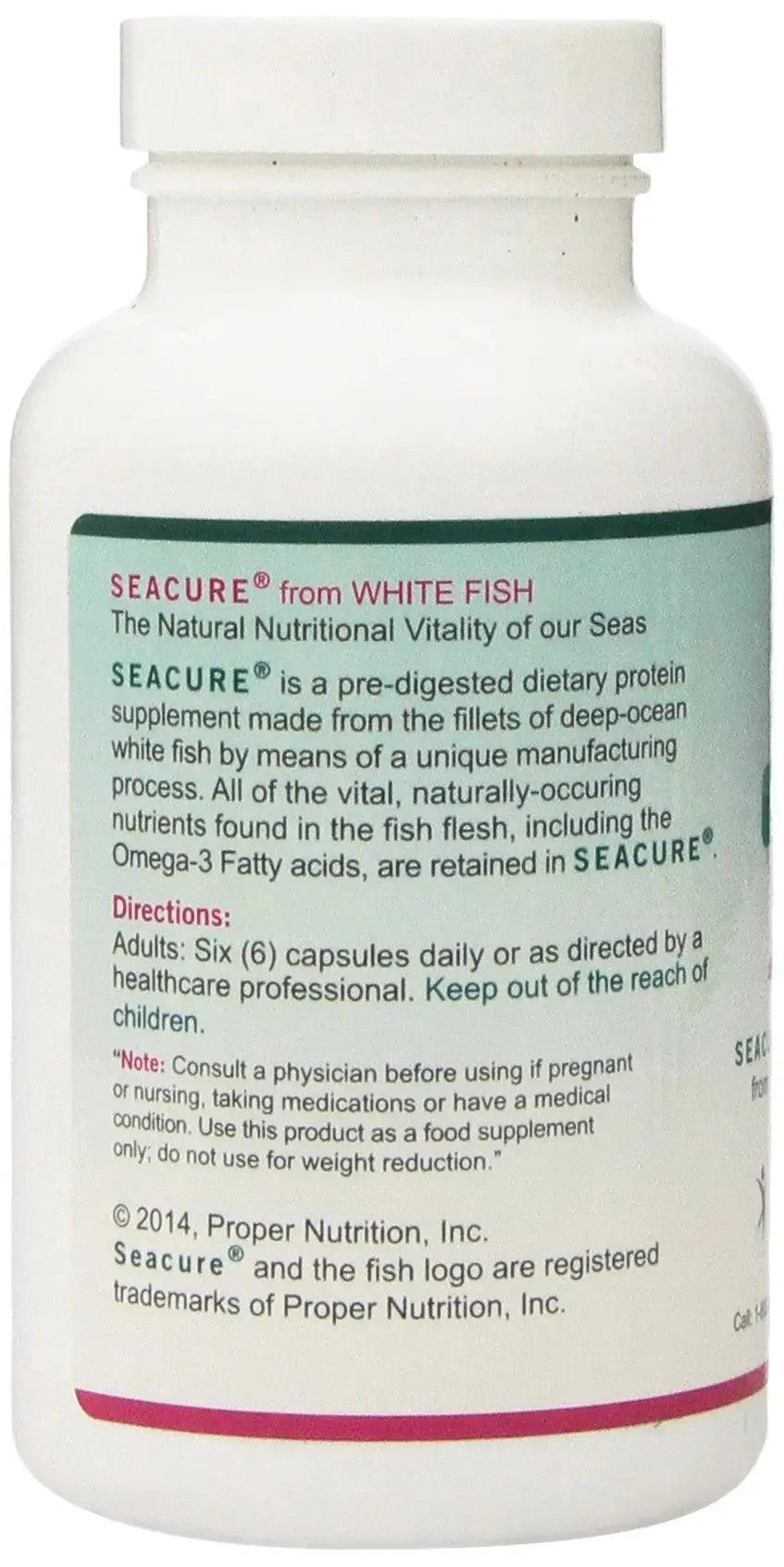 Seacure 180 Capsules Proper Nutrition Au supplements