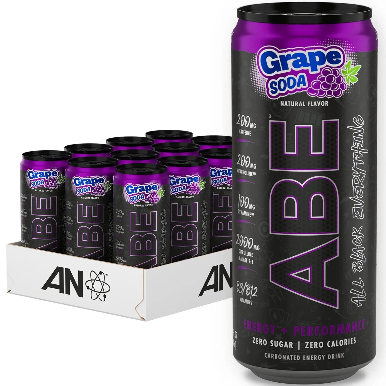 ABE Energy + Performance Sugar Free Energy Drink - All Black Everything Drink ABE all black everything Au supplements