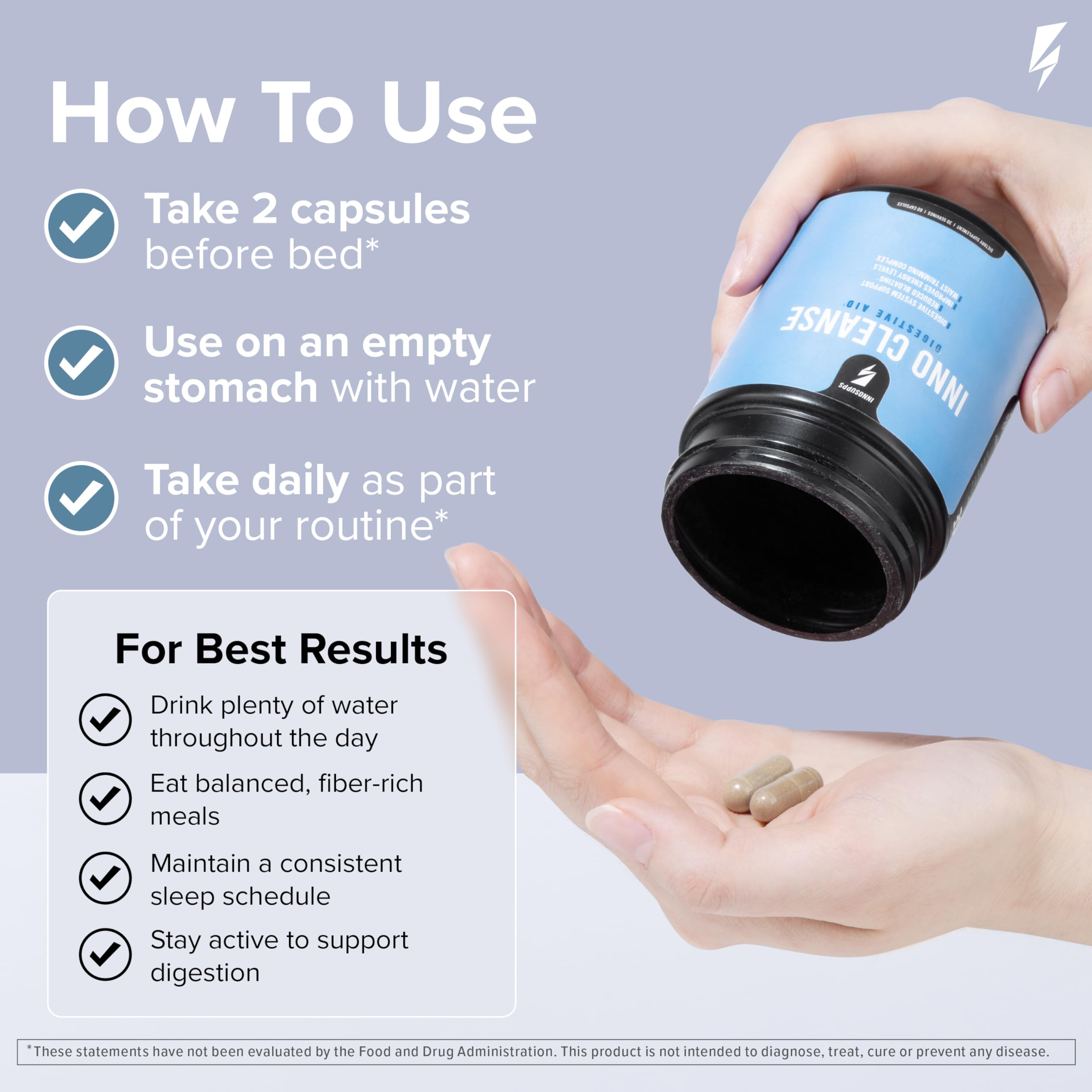 InnoSupps Inno Cleanse 14 Day Colon & Detox Flush, Waist Trimming Complex, Gut Cleanse, Digestive System Support, Stool Softener & Reduced Bloating