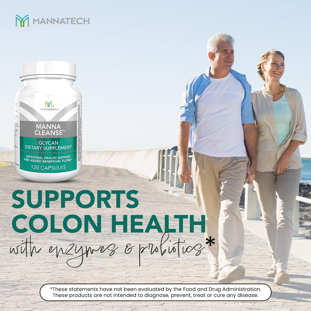 Mannatech Digestive Enzymes and Probiotics - Powered by Ambrotose Derived from The Aloe Vera Plant - Digestive and Colon Cleanser Helps Support Overall Gut Heath