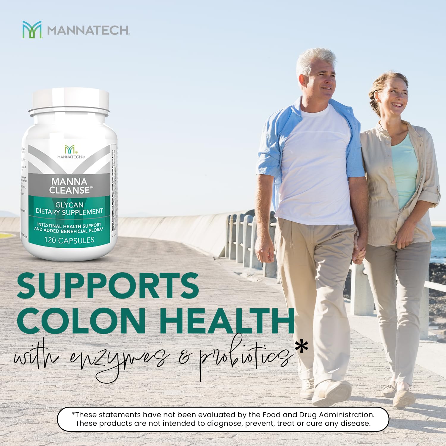 Mannatech Digestive Enzymes and Probiotics - Powered by Ambrotose Derived from The Aloe Vera Plant - Digestive and Colon Cleanser Helps Support Overall Gut Heath