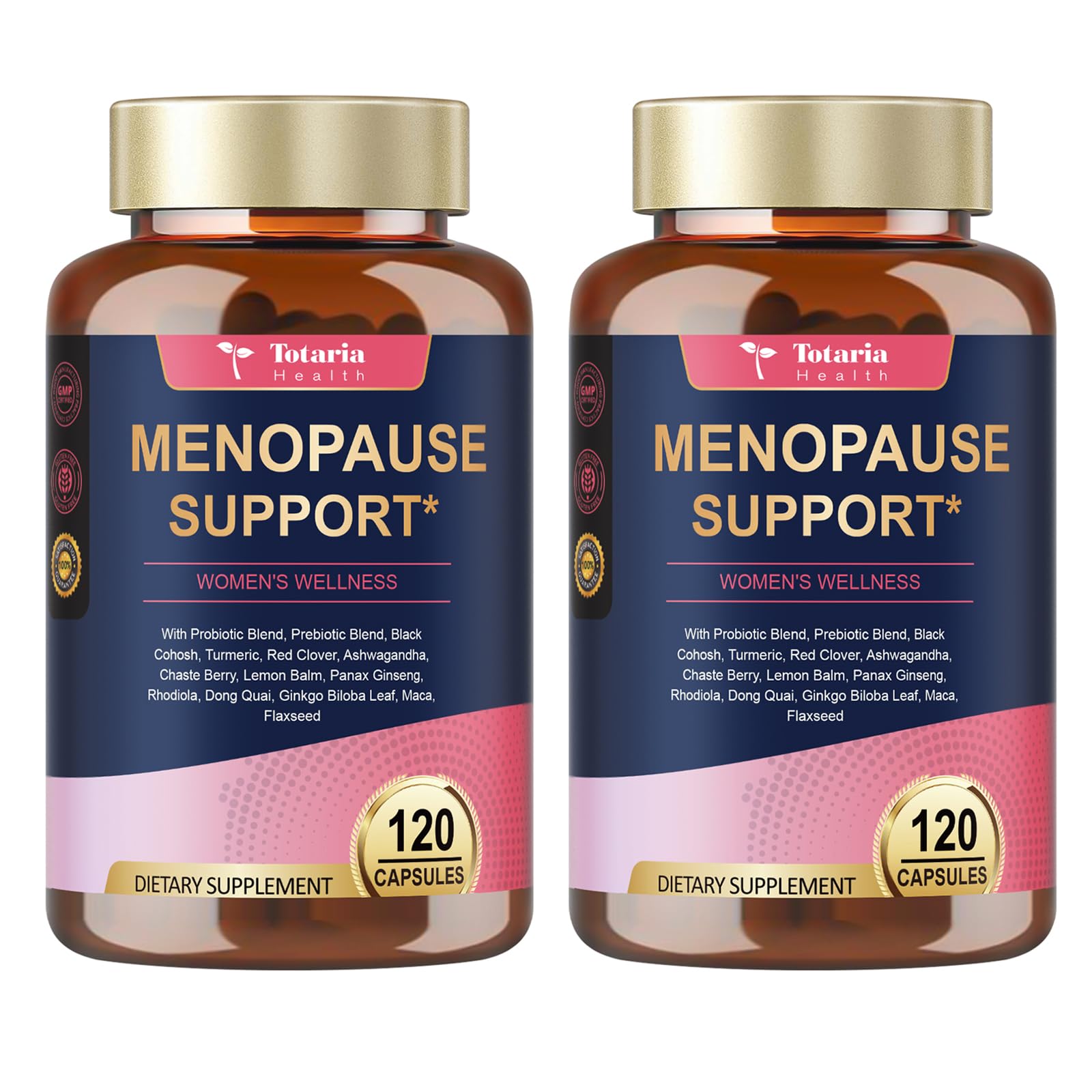 (2 Packs) 40-in-1 Menopause Supplements for Women, Multibenefit & Complete Black Cohosh for Hot Flashes, Night Sweats & Hormone Balance, w/ Probiotics, DIM, Vitex, Dong Quai, Red Clover and More Totaria Au supplements