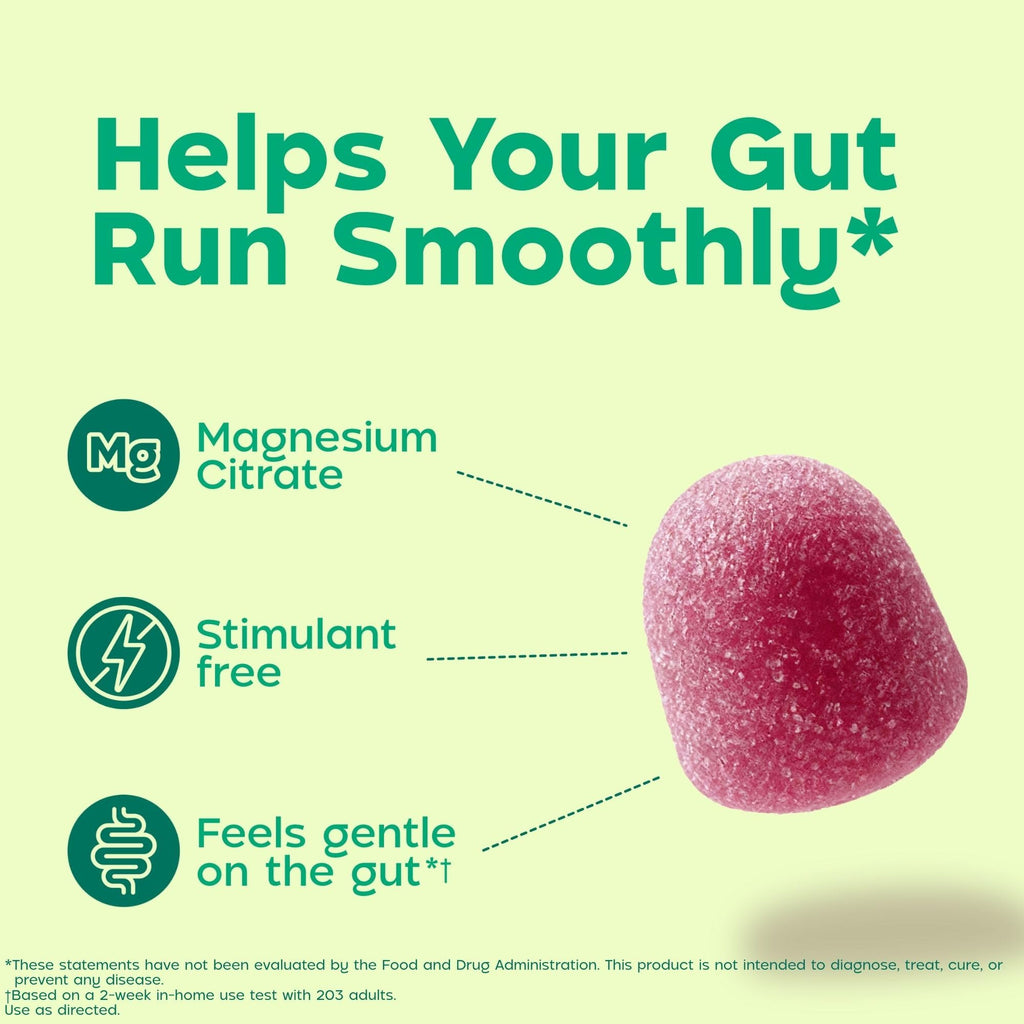 Dulcolax Daily Gut Support Gummies, Magnesium Formula, Stimulant-Free, Berry Flavor, 60 Count