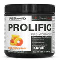PEScience Prolific Pre Workout Powder, Sour Peach Candy, 40 Scoop, Energy Supplement PEScience Au supplements