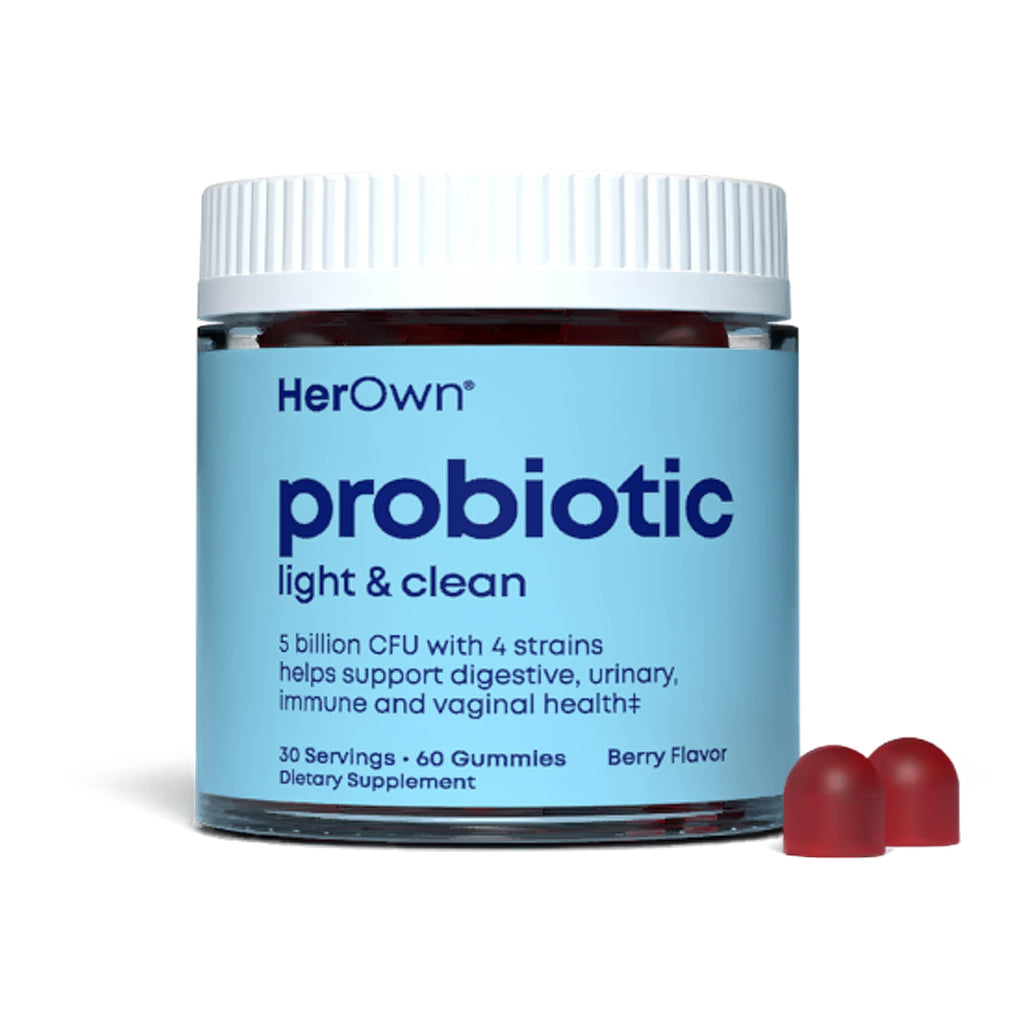 her own Probiotic & Prebiotic Gummy, Supports Digestive Health, Promotes Healthy Gut, Supports Immune Health, 5 Billion CFUs, Gluten and Soy Free,