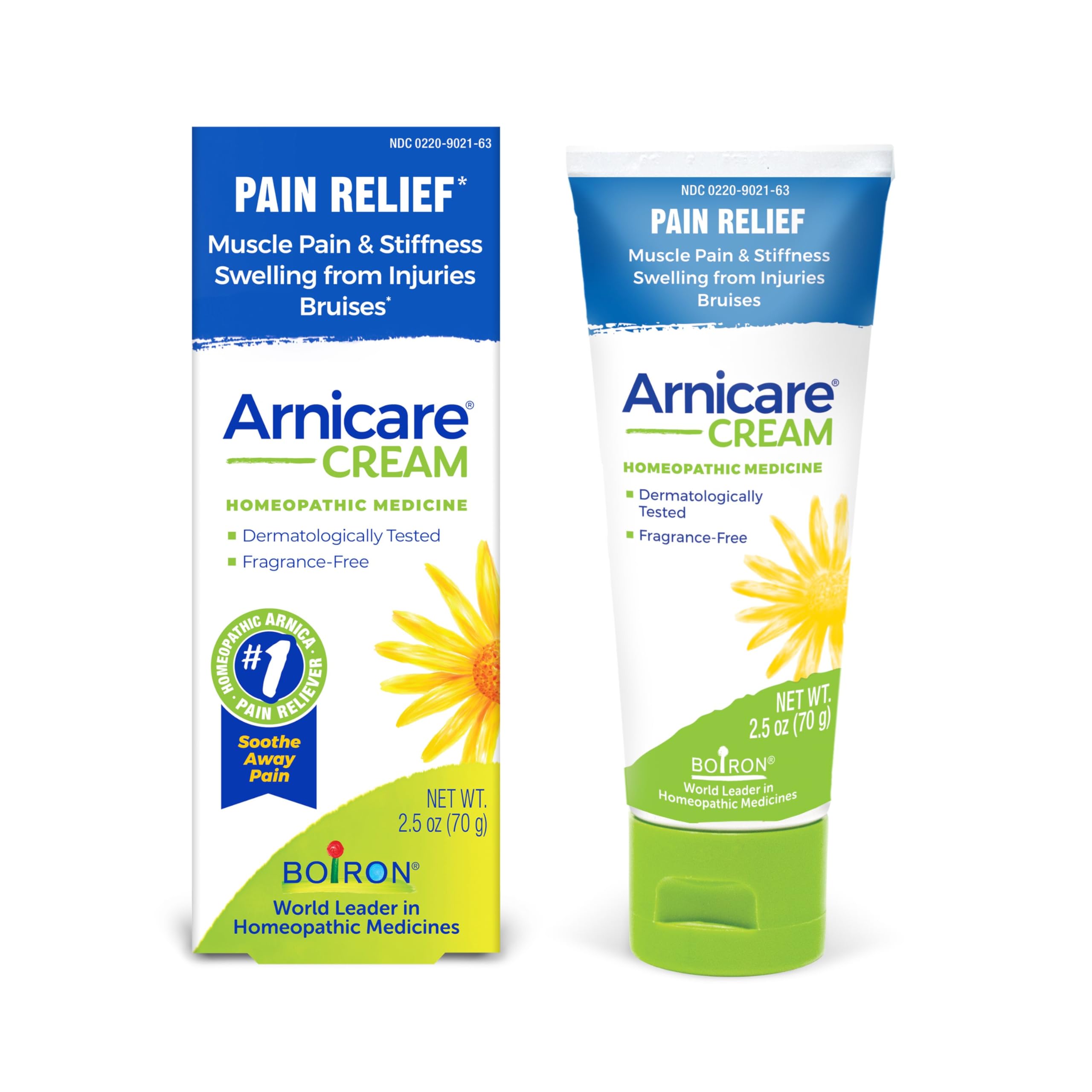 Boiron Arnicare Cream Natural Soothing Relief for Joint Pain, Muscle Pain, Swelling, Soreness, and Stiffness - Fast Absorbing and Fragrance-Free - 2.5 oz Boiron Au supplements