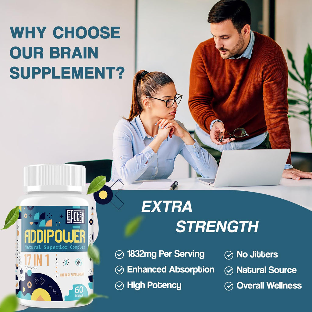 17-in-1 Brain Supplement for Memory and Focus | Nootropic Brain Supplement for Mental Clarity, Concentration, Alertness | Natural Nootropics with Herbal Extracts, Vitamins & Amino Acids (120 Tablets) Sapotax Au supplements