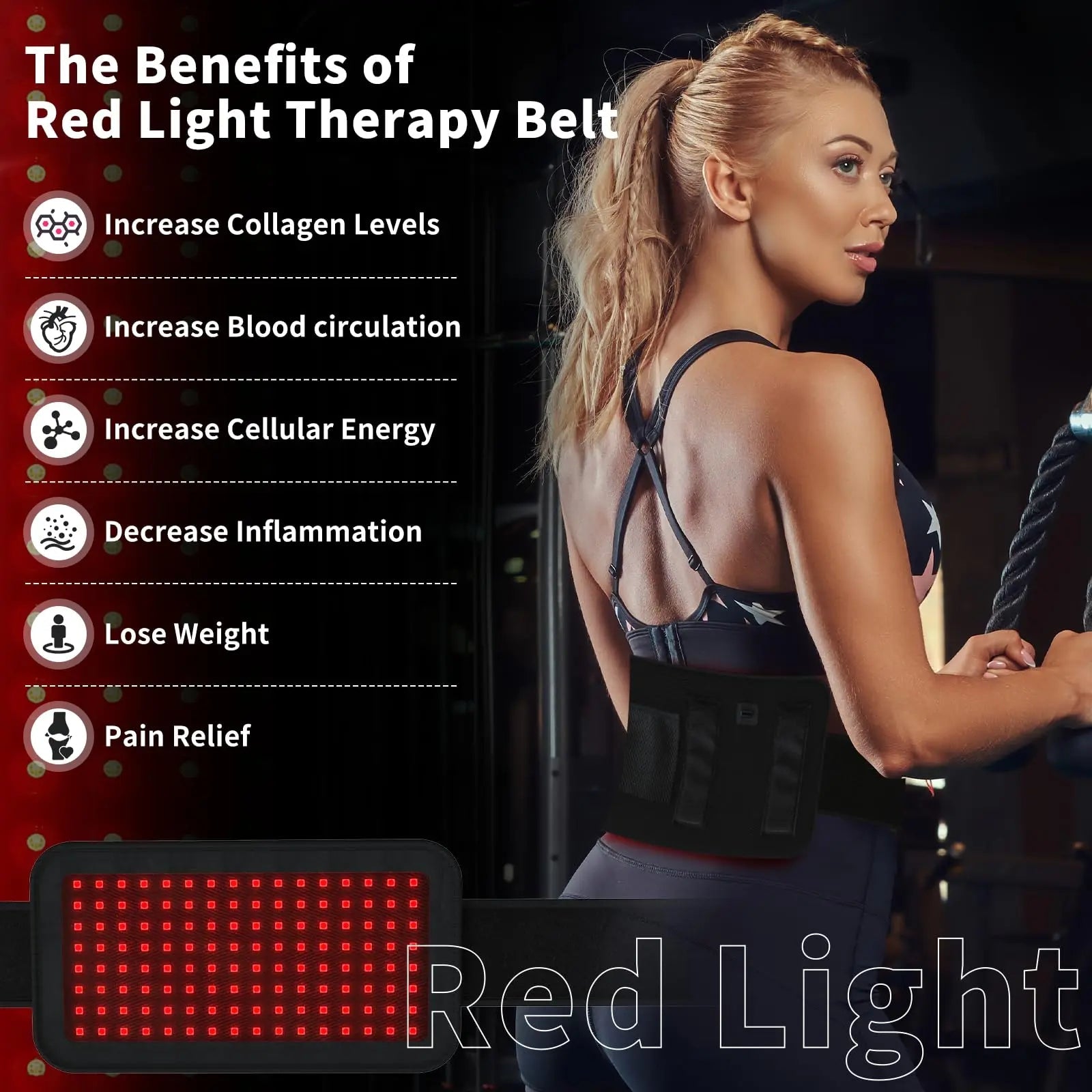 Red Light Therapy Belt, Infrared Light Therapy Wrap, 384PCS Red Light &Infrared Light HaSoCare Au supplements