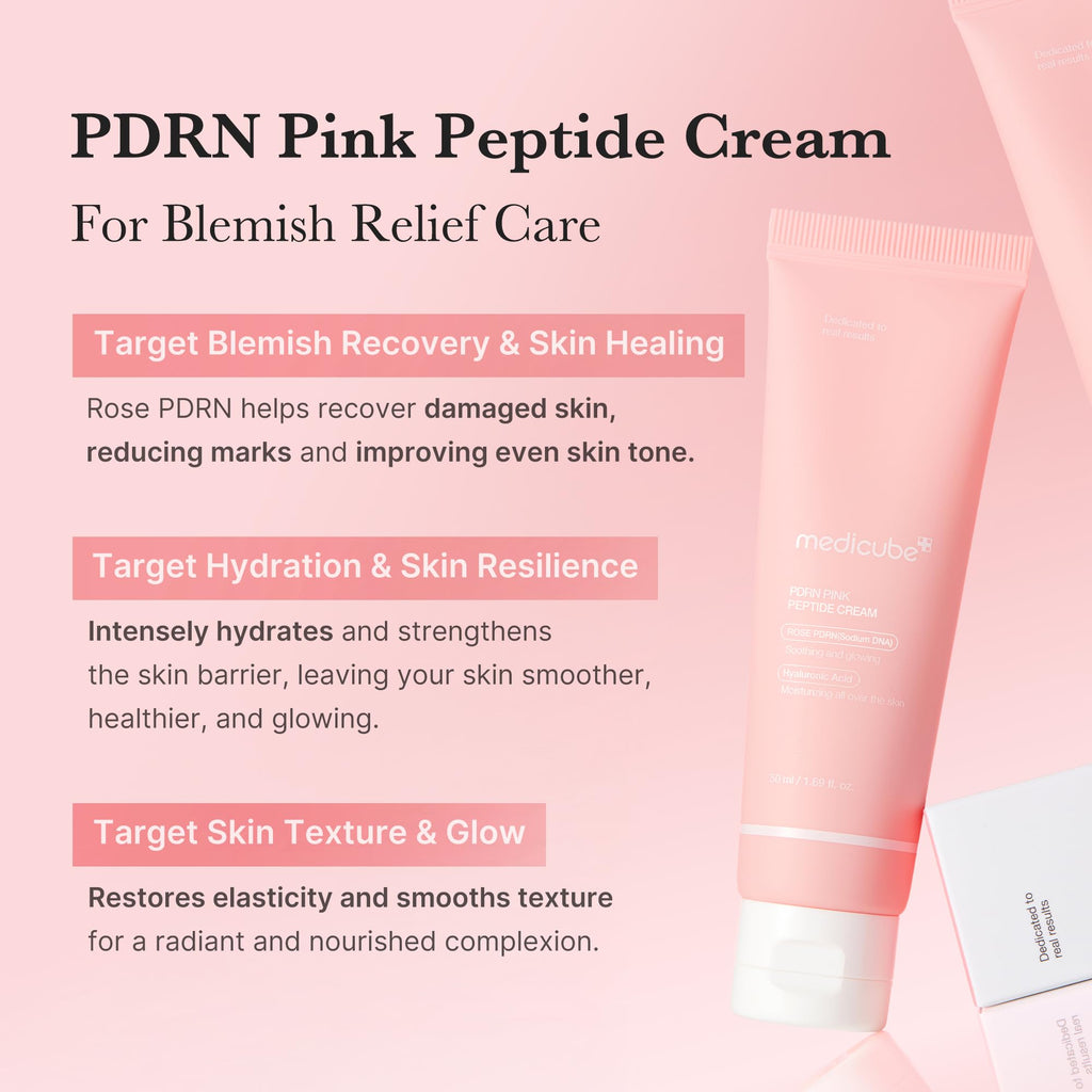 medicube PDRN Pink Hyaluronic Moisturizing Cream | Blemish Recovery, Relief & Hydrating Care | Restores Skin Elasticity & Glow