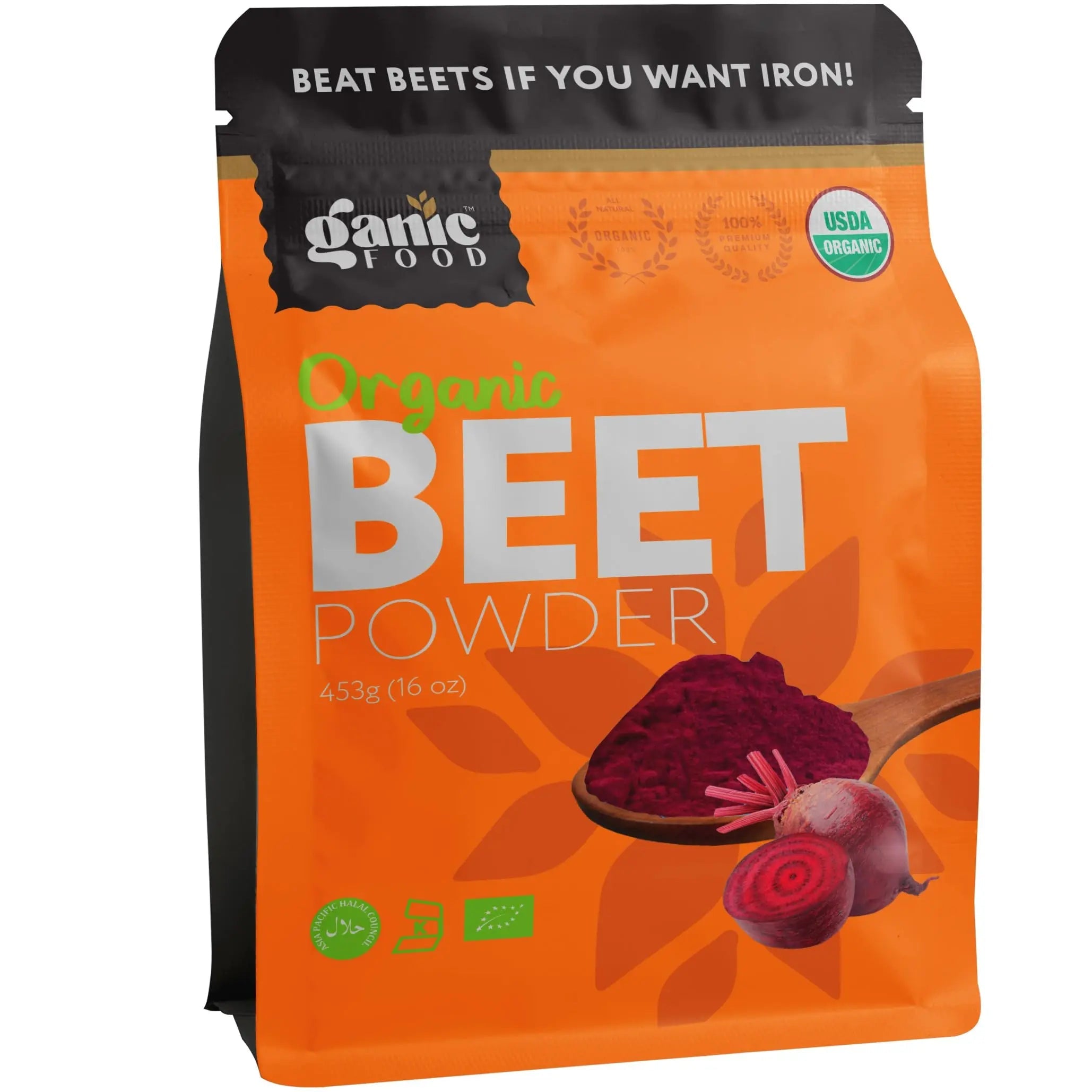 Ganic Food Organic Beetroot Powder, 16 Ounces Ganic Food Au supplements