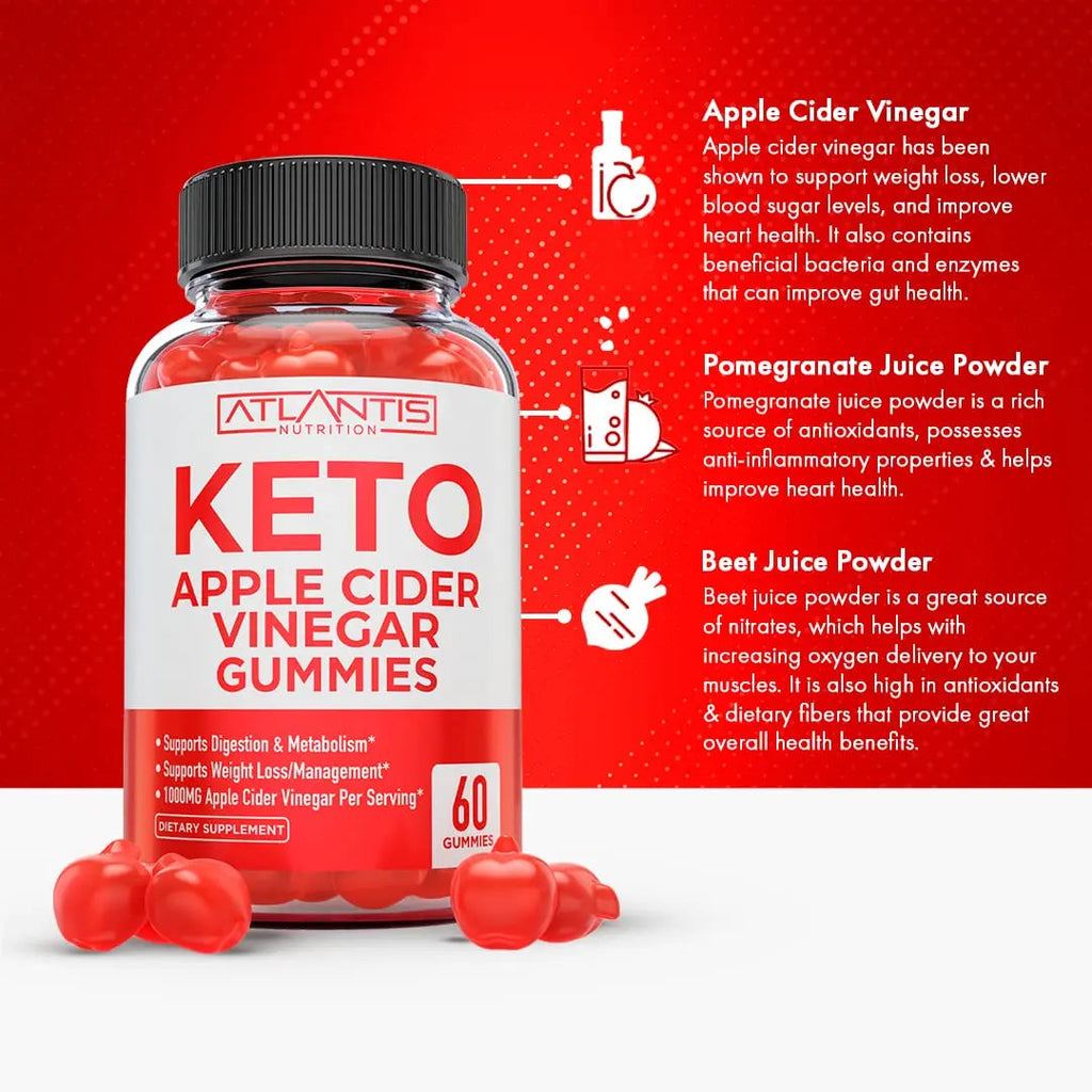 Keto ACV Gummies for Weight Loss - Apple Cider Vinegar Keto ACV Gummies Formulated Atlantis Nutrition Au supplements
