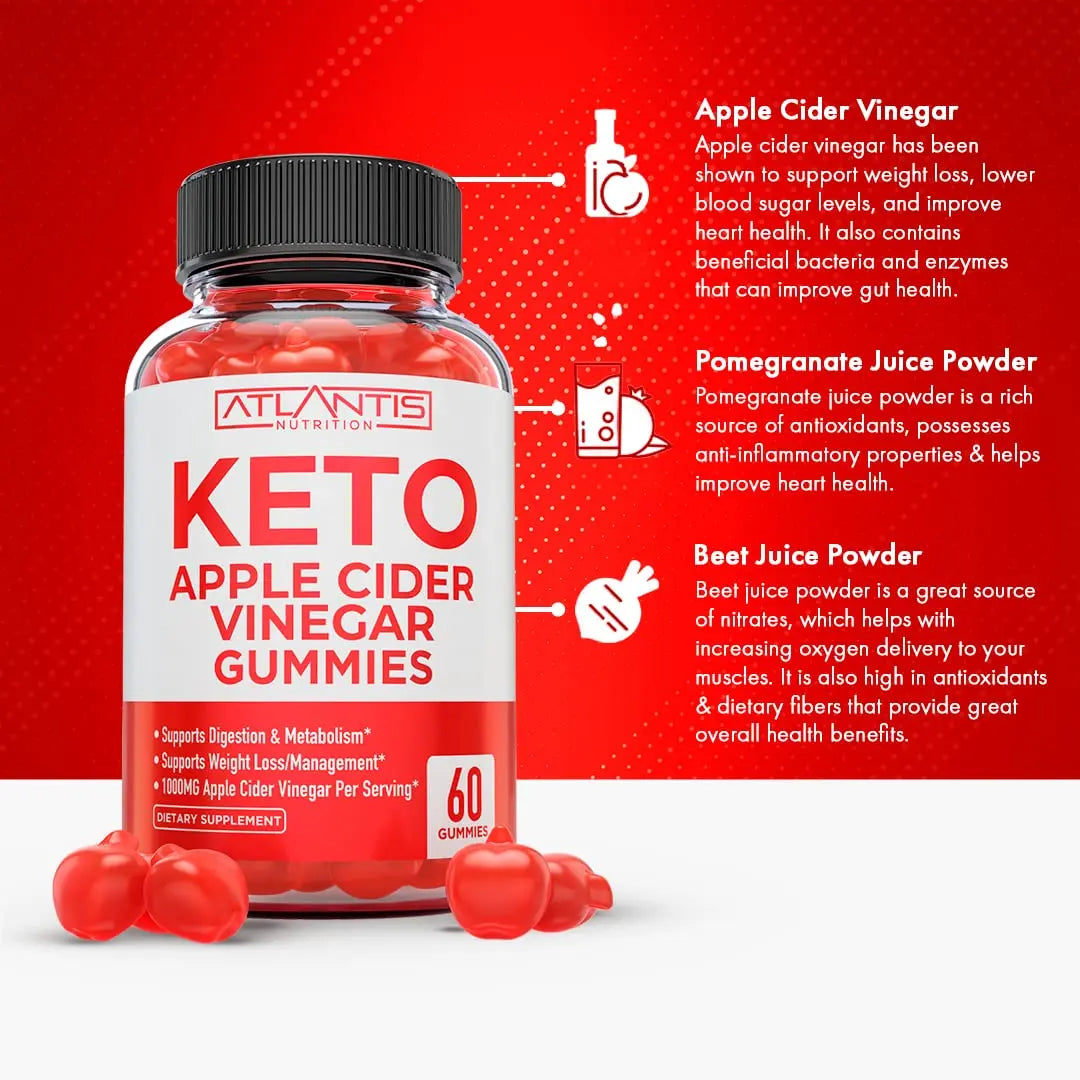 Keto ACV Gummies for Weight Loss - Apple Cider Vinegar Keto ACV Gummies Formulated Atlantis Nutrition Au supplements