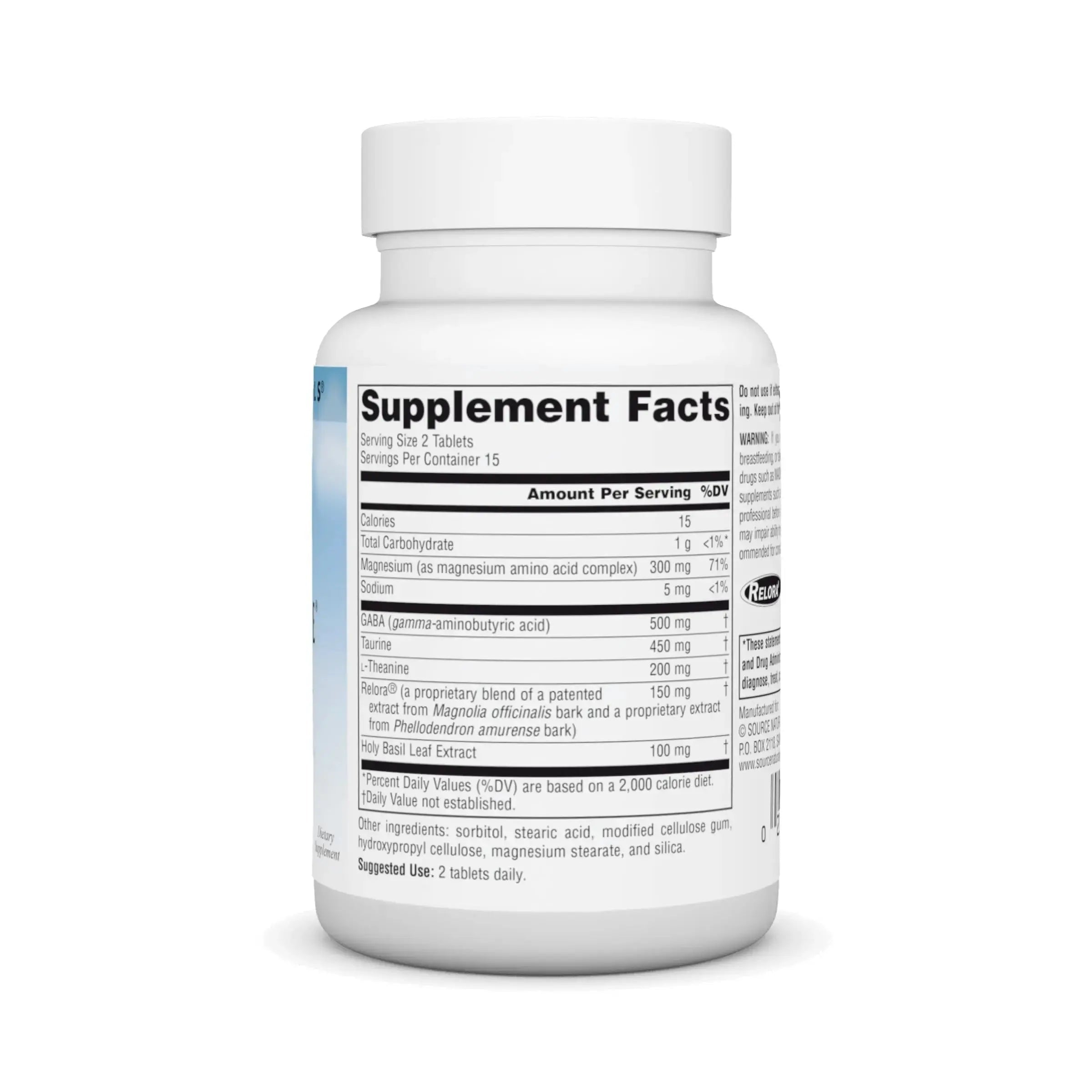 Source Naturals Serene Science Theanine Serene with Relora, Magnesium and GABA - 30 Tablets Source Naturals Au supplements