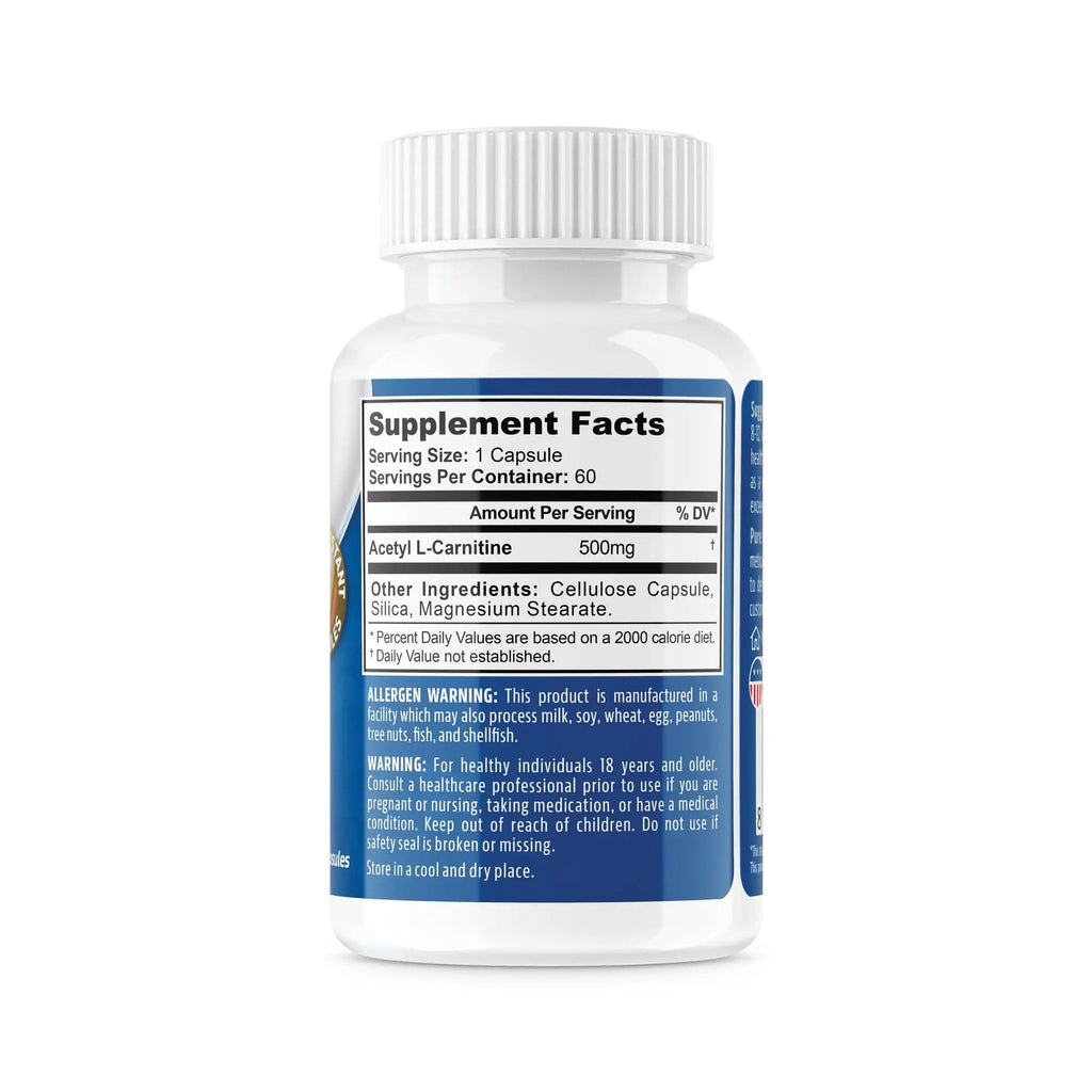 NeuropAWAY Elements Acetyl L-Carnitine 500mg 60ct Acid Resistant Capsules (60 500mg NeuropAWAY Au supplements