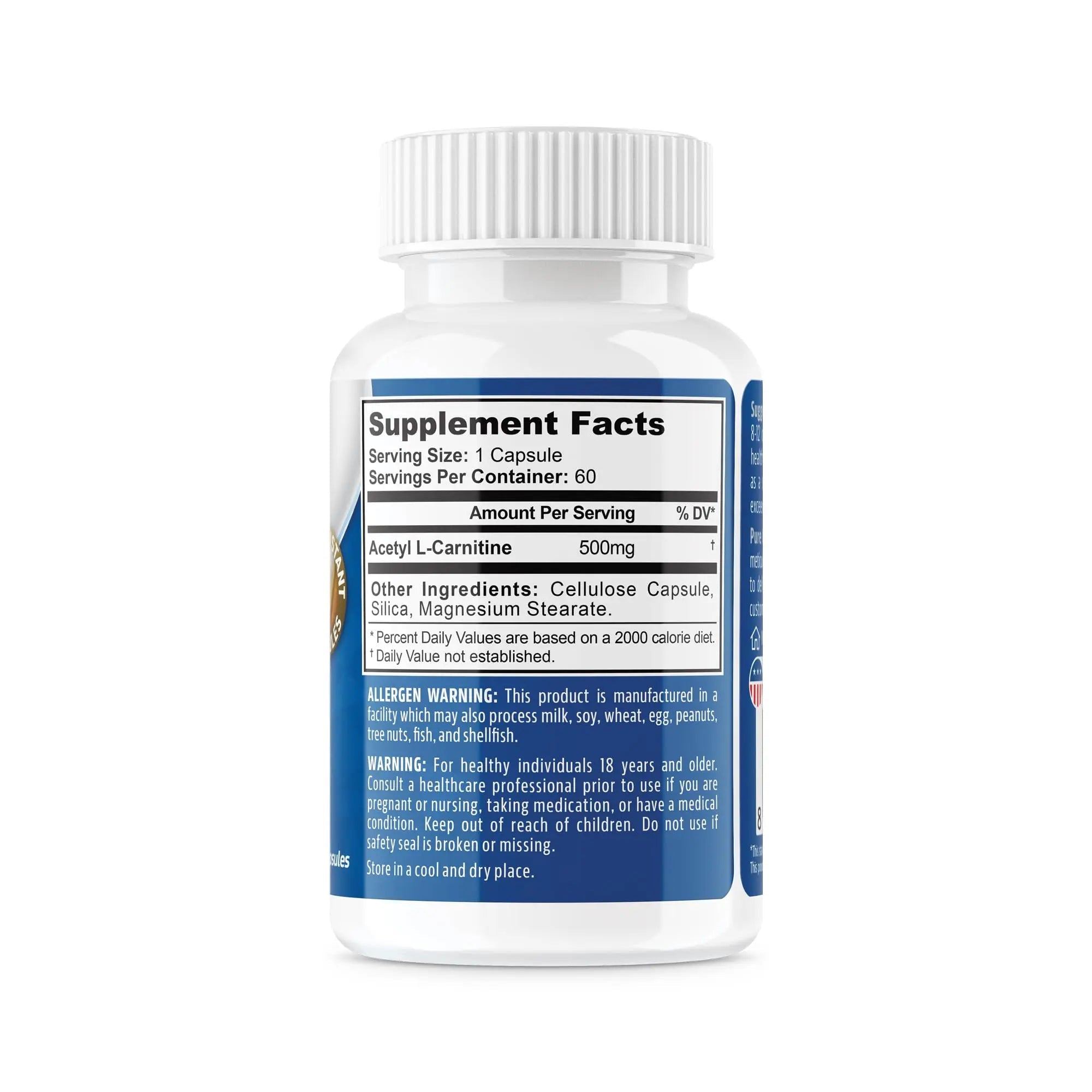 NeuropAWAY Elements Acetyl L-Carnitine 500mg 60ct Acid Resistant Capsules (60 500mg NeuropAWAY Au supplements