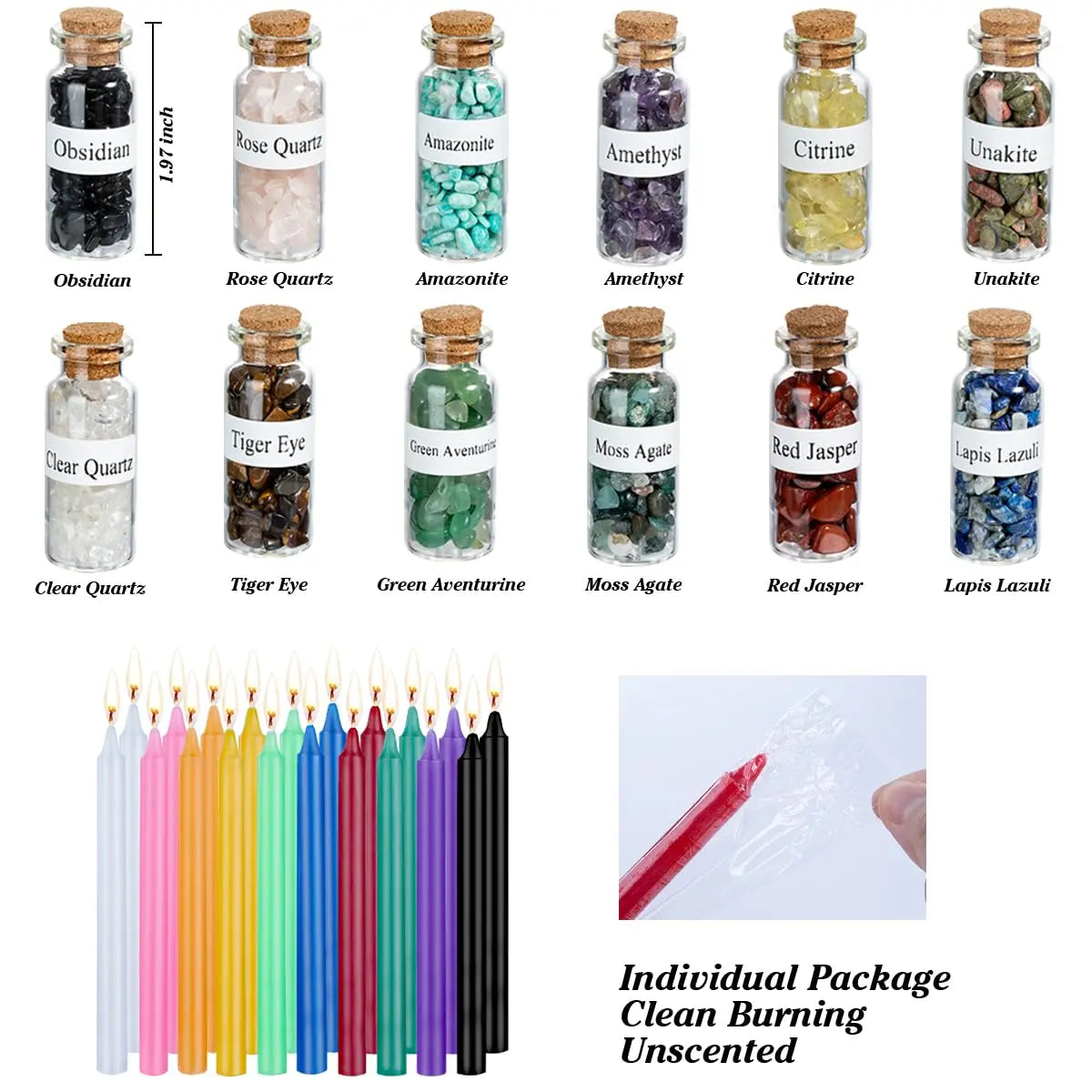 JUSTASHOW 61PCS Witchcraft Supplies for Wiccan Spells, Witchcraft Starter Kit, Spell Candles JUSTASHOW Au supplements