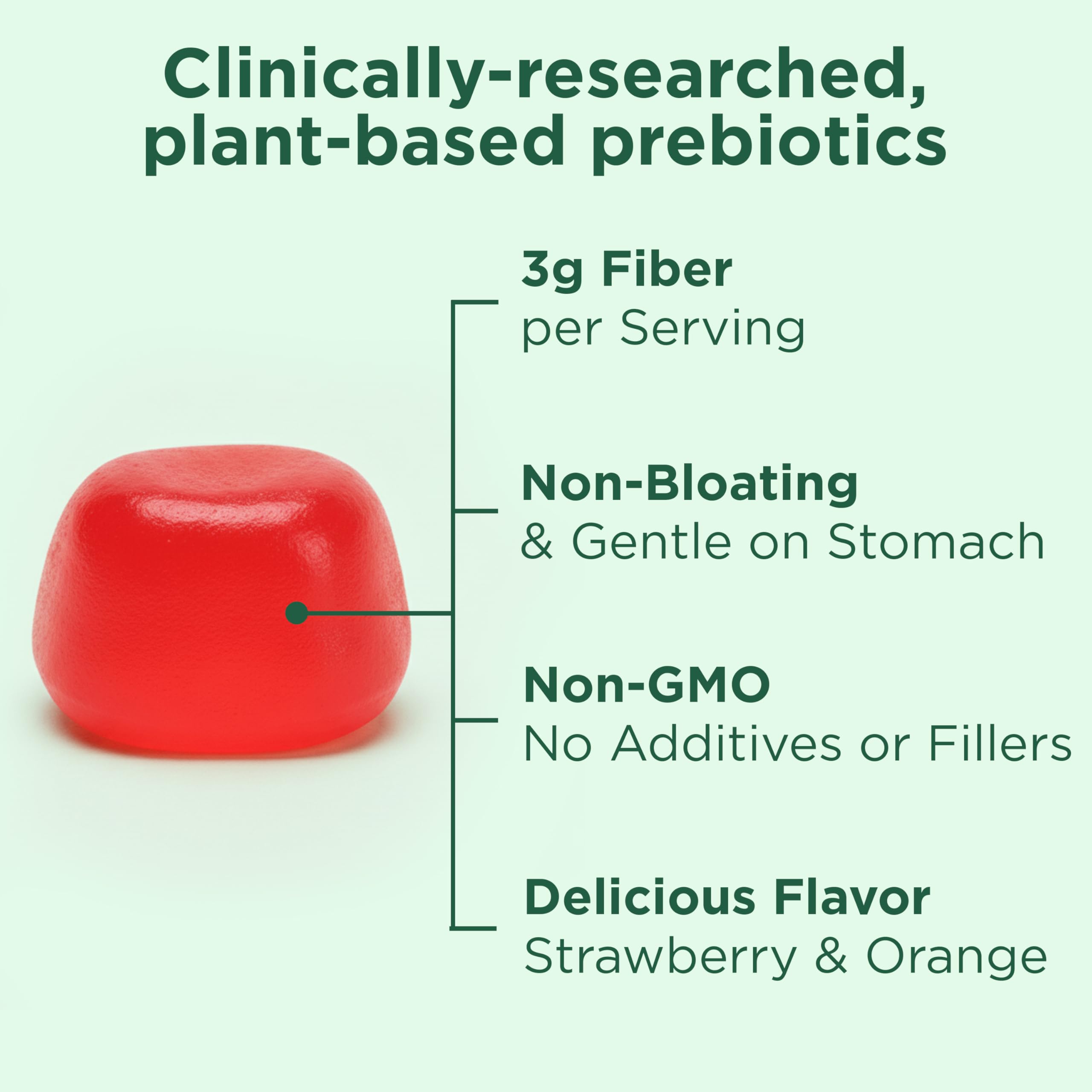 Yuve Prebiotic Fiber Gummies - Delicious - 3g Soluble Fiber Supplement - Supports Digestive Health & Regularity - Vegan & Gluten-Free Fiber Gummies for Adults & Kids
