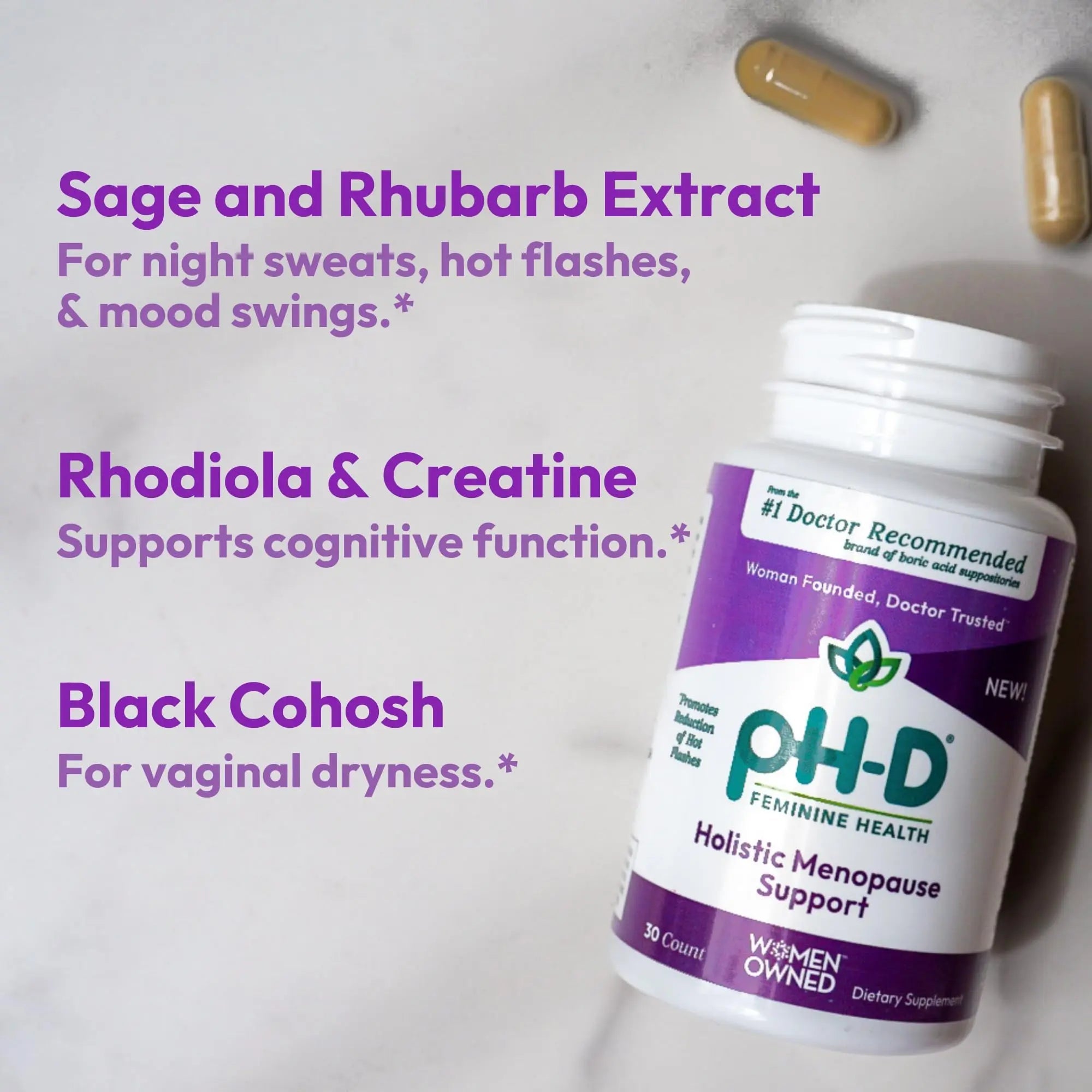 pH-D Feminine Health - Holistic Menopause Support - Oral Supplement with CON-CRET Concentrated Creatine pH-D Feminine Health Support Au supplements