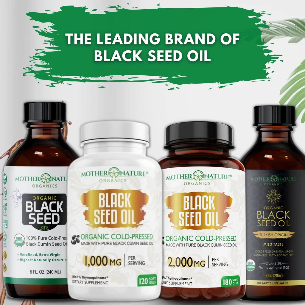 Black Seed Oil Capsules - 120 Count (Organic, Non-GMO Liquid) Premium Cold Pressed Mother Nature Organics Superfoods For Organic Living Au supplements