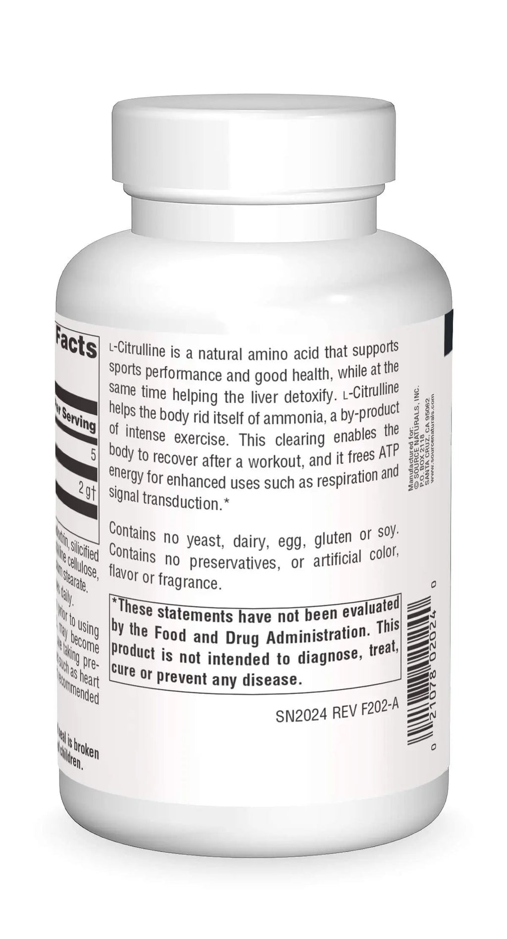Source Naturals L-Citrulline 1000mg - Nitric Oxcide Booster - 120 Tablets Source Naturals Au supplements
