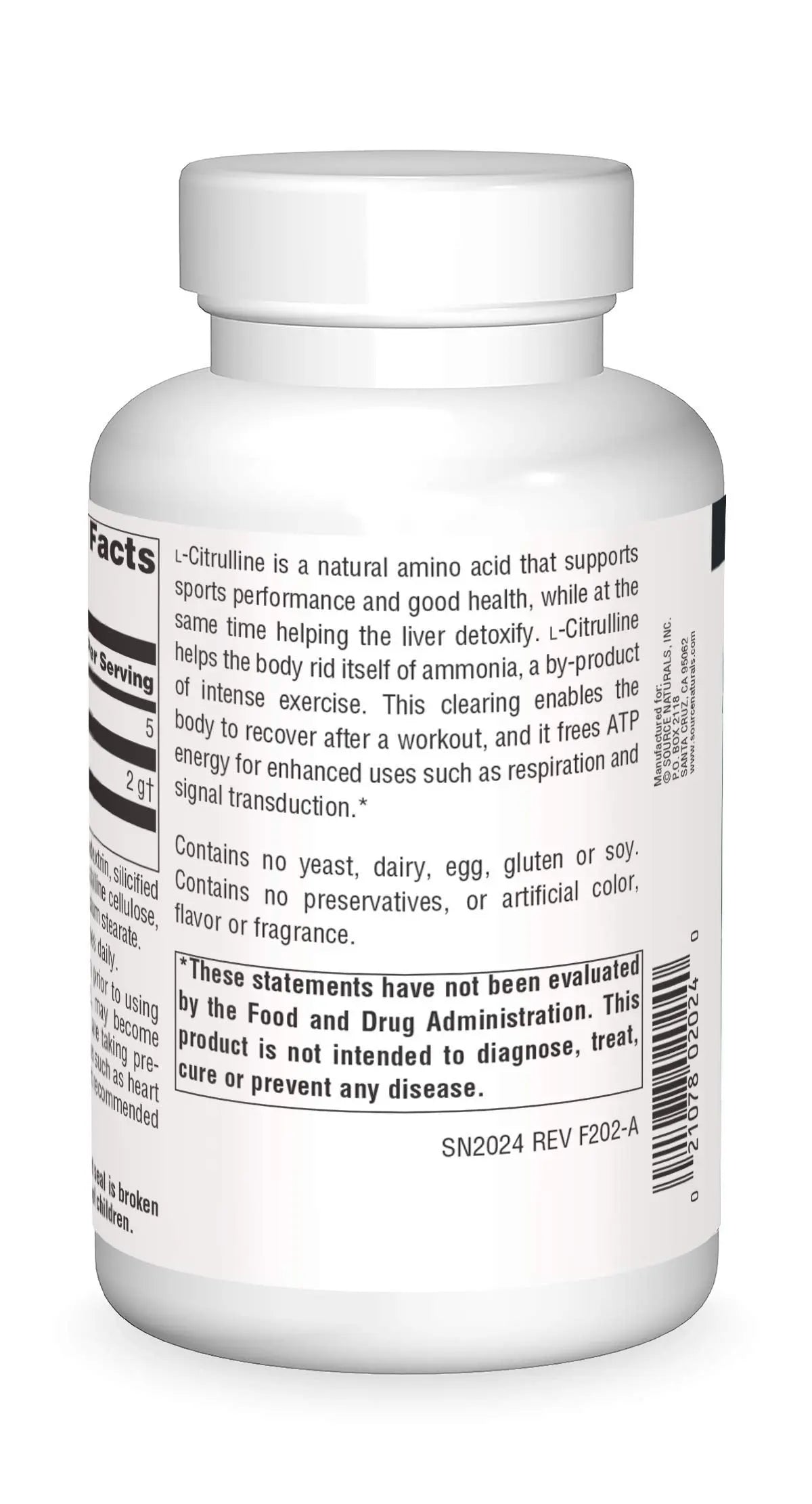 Source Naturals L-Citrulline 1000mg - Nitric Oxcide Booster - 120 Tablets Source Naturals Au supplements