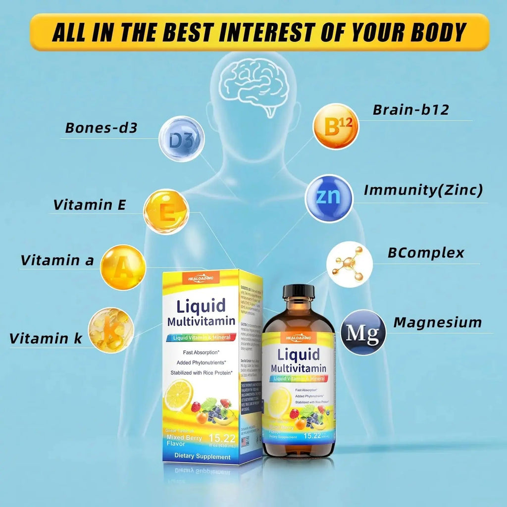 HEALOADING Nutritious Liquid Multivitamin for Women：Liquid Multi Vitamin with Amino Acids Zinc Selenium Mixed Fruit Flavor HEALOADING Au supplements