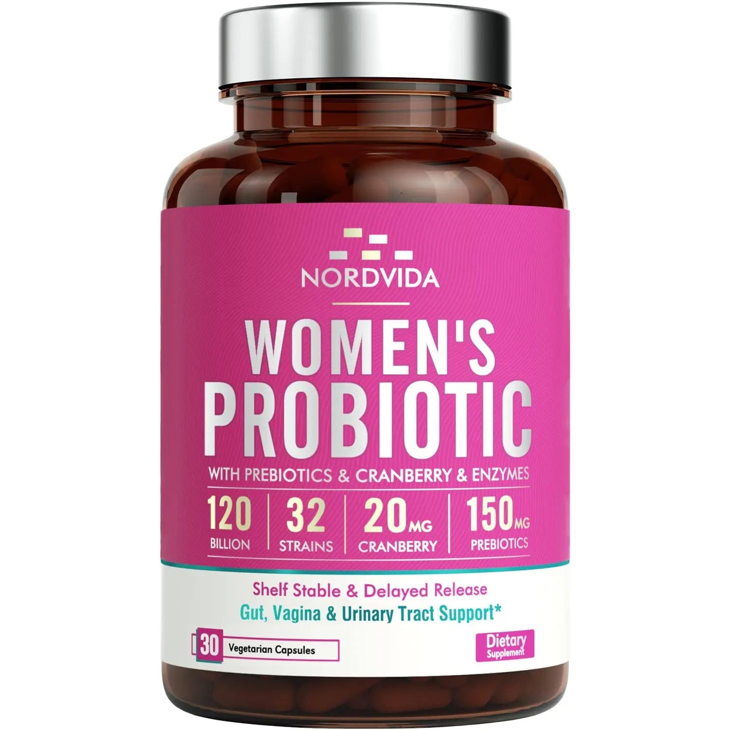 NordVida Women's Probiotic, 120 Billion & 32 Strains, Shelf Stable Probiotic for Gut Nordvida Au supplements