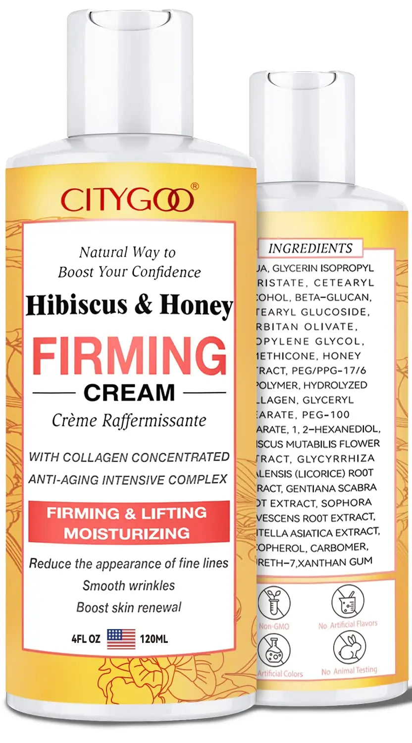 Hibiscus and Honey Firming Cream, Skin Tightening Lotion, Reduces the Look of Neck Lines CITYGOO Au supplements