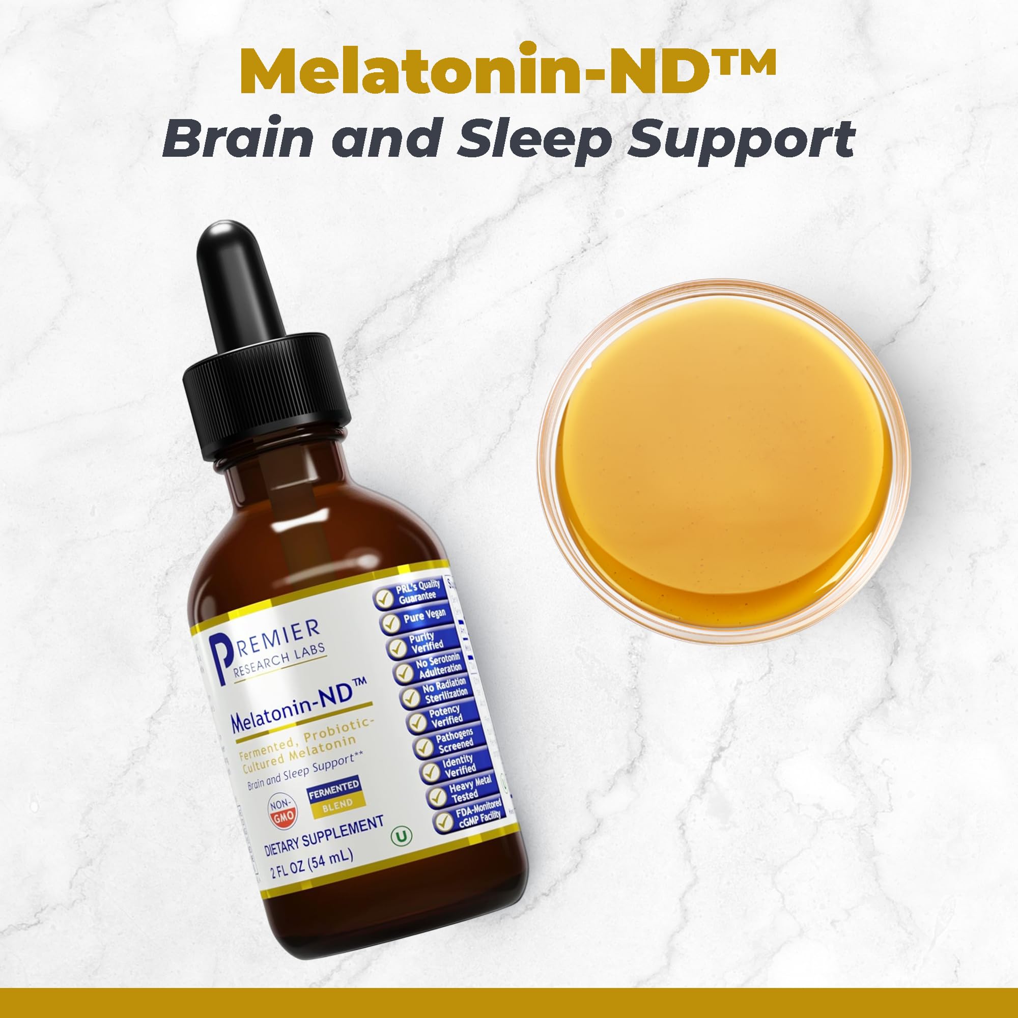Premier Research Labs Melatonin-ND - Melatonin Liquid, Liquid Melatonin for Adults, Sublingual Melatonin Drops, Made with Organic Ingredients, Vegan Friendly - 2 Fl Oz (54 Servings) Premier Research Labs Au supplements