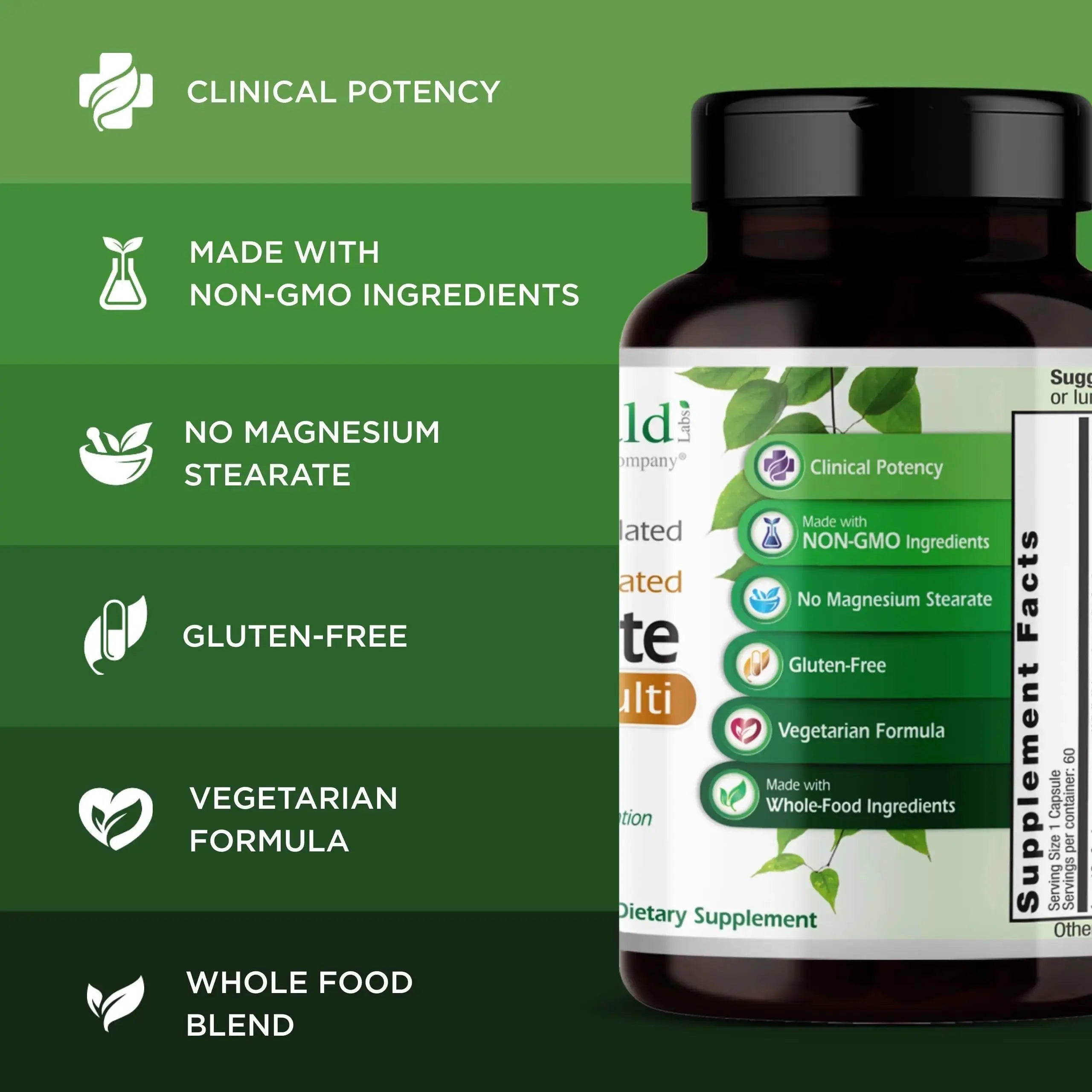 EMERALD LABS Complete 1-Daily Multi - Complete Multivitamin for Men & Women with Vitamin C, Methylated Folate, Whole-Food Blend & More EMERALD LABS Au supplements